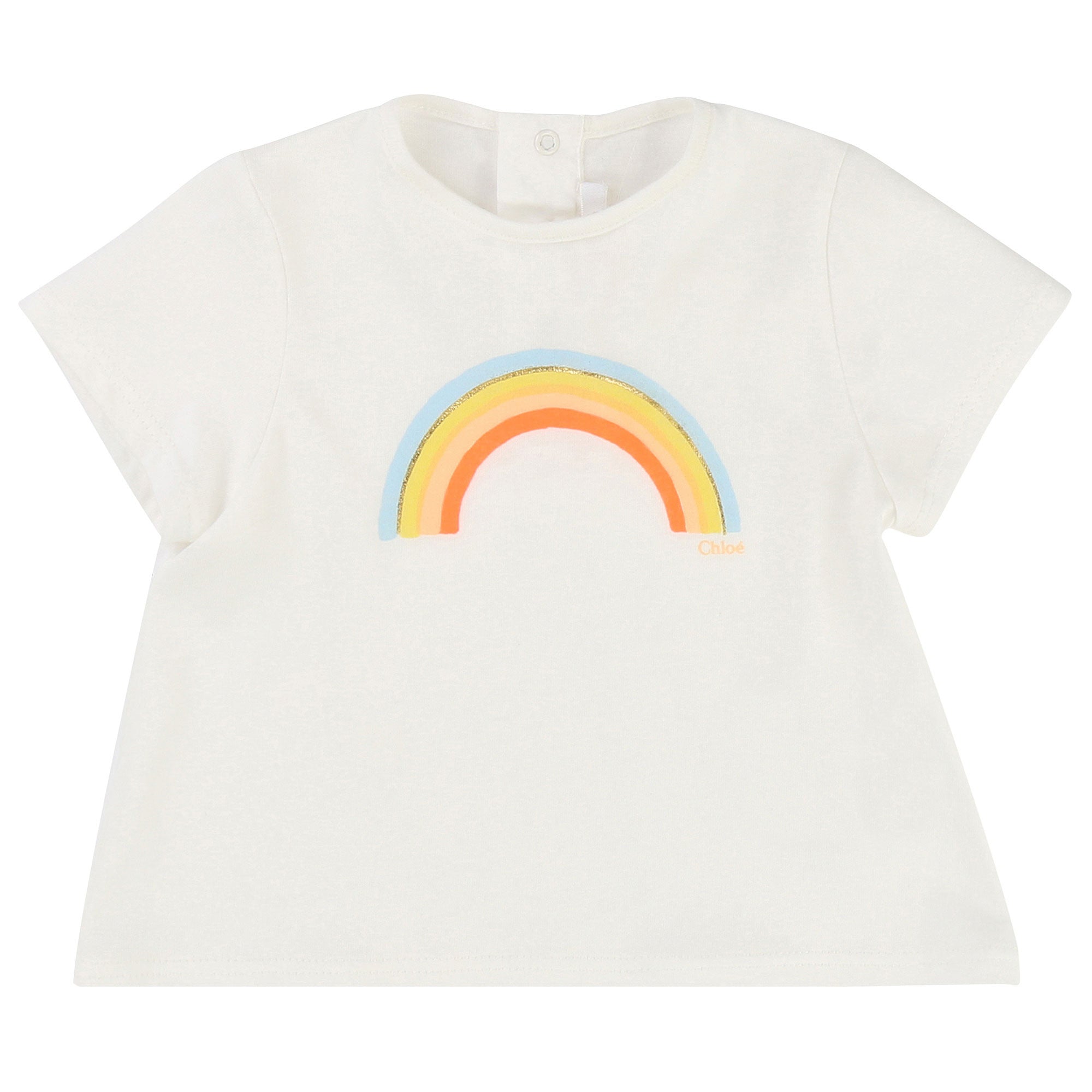 Baby Girls White Rainbow T-Shirt - CÉMAROSE | Children's Fashion Store