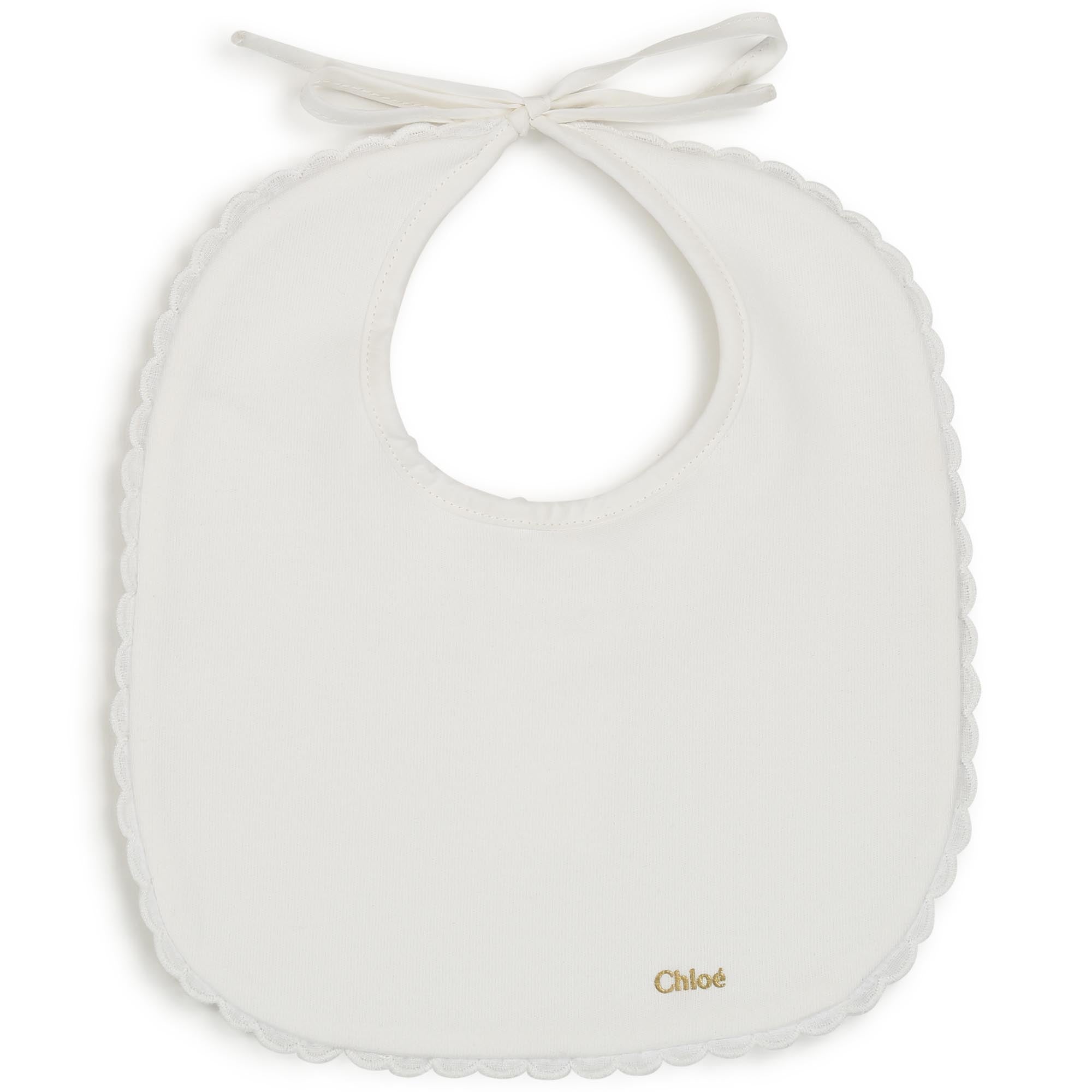 Baby Girls White Cotton Babysuit Set