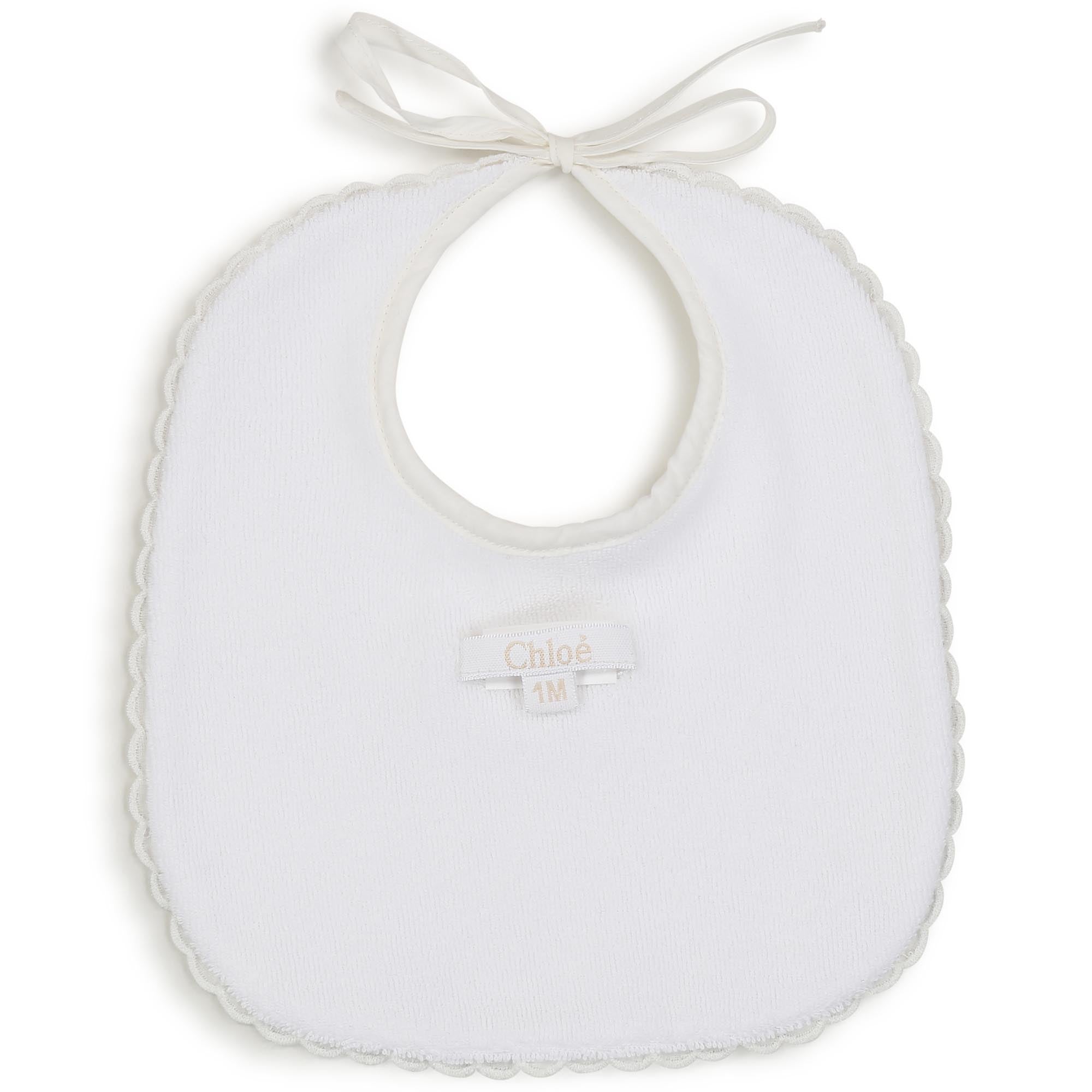 Baby Girls White Cotton Babysuit Set