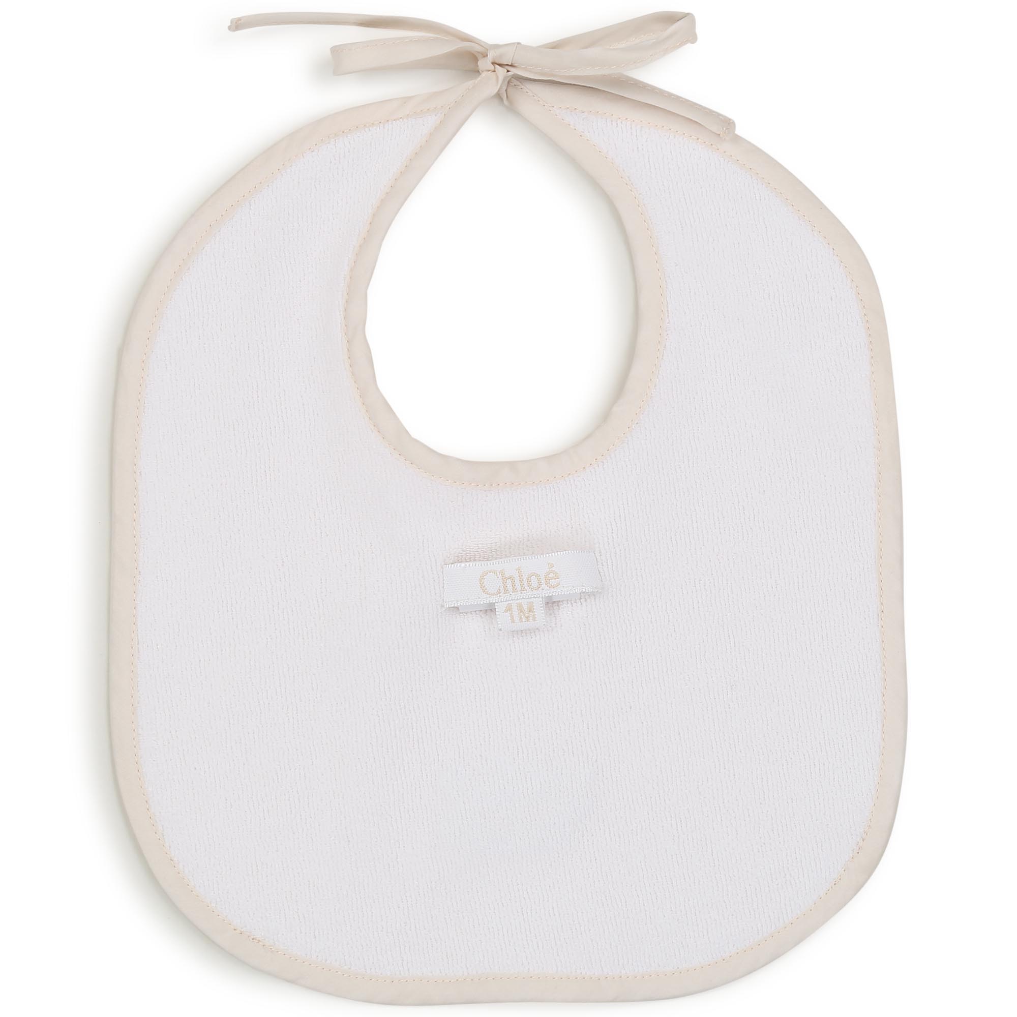 Baby Girls White Cotton Babysuit Set