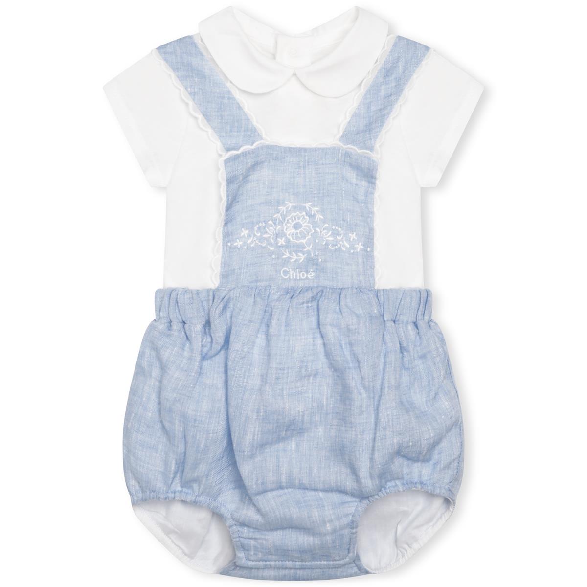 Baby Girls White Babysuit Set(2 Pack)