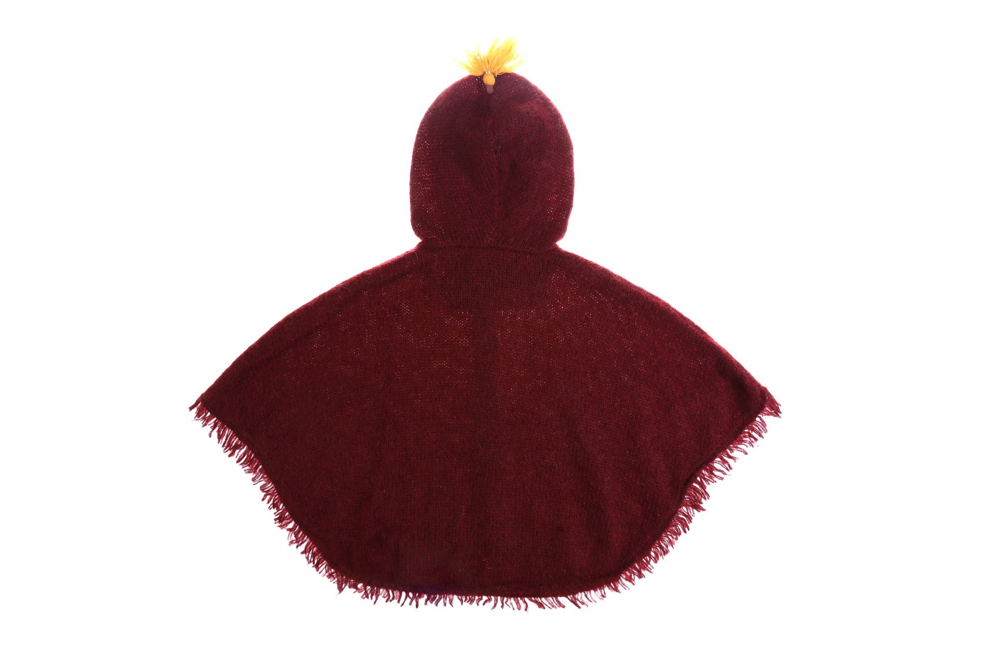 Girls Wine Red Mohair Hooded Shawls - CÉMAROSE | Children's Fashion Store - 6