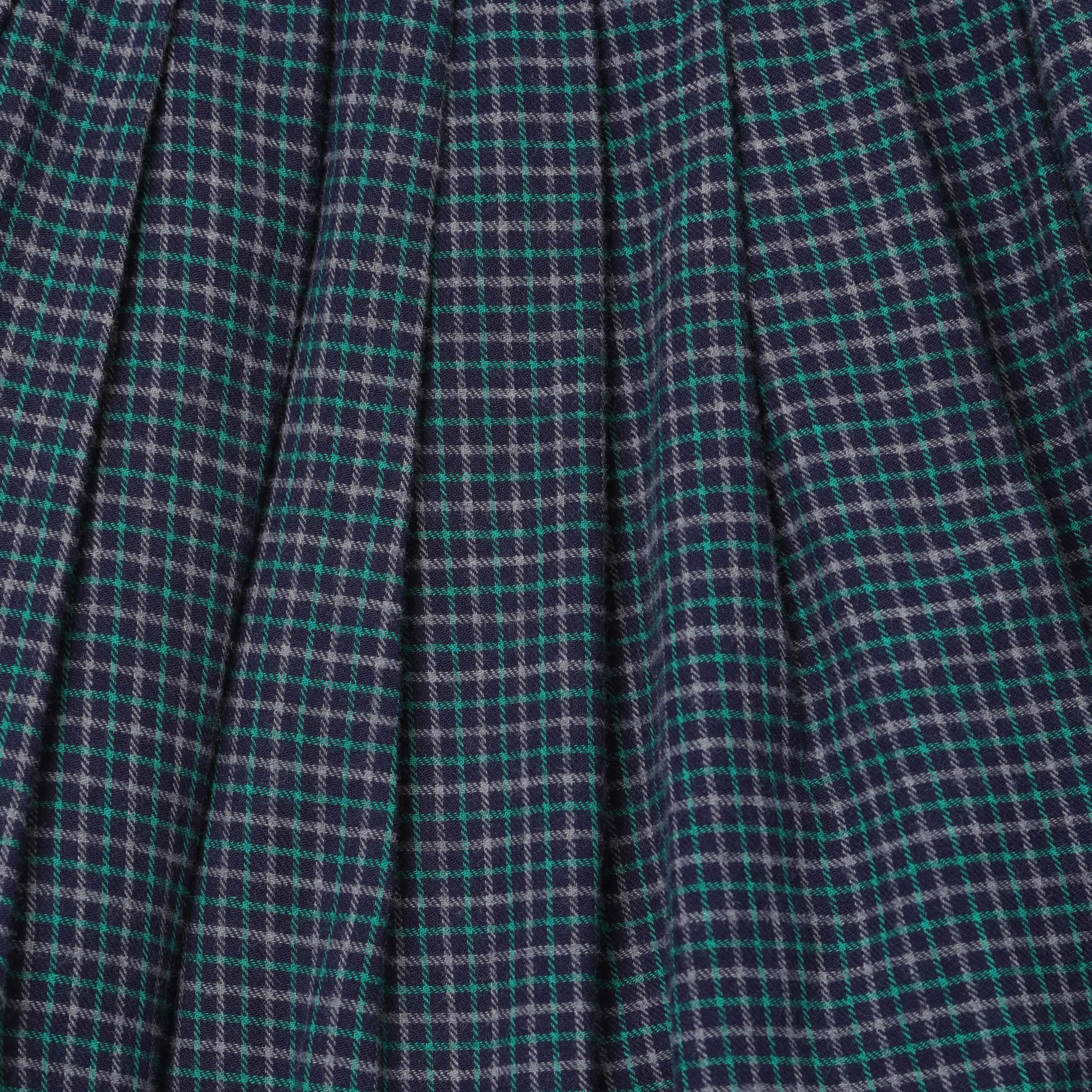 Girls Blue Check Cotton Skirt