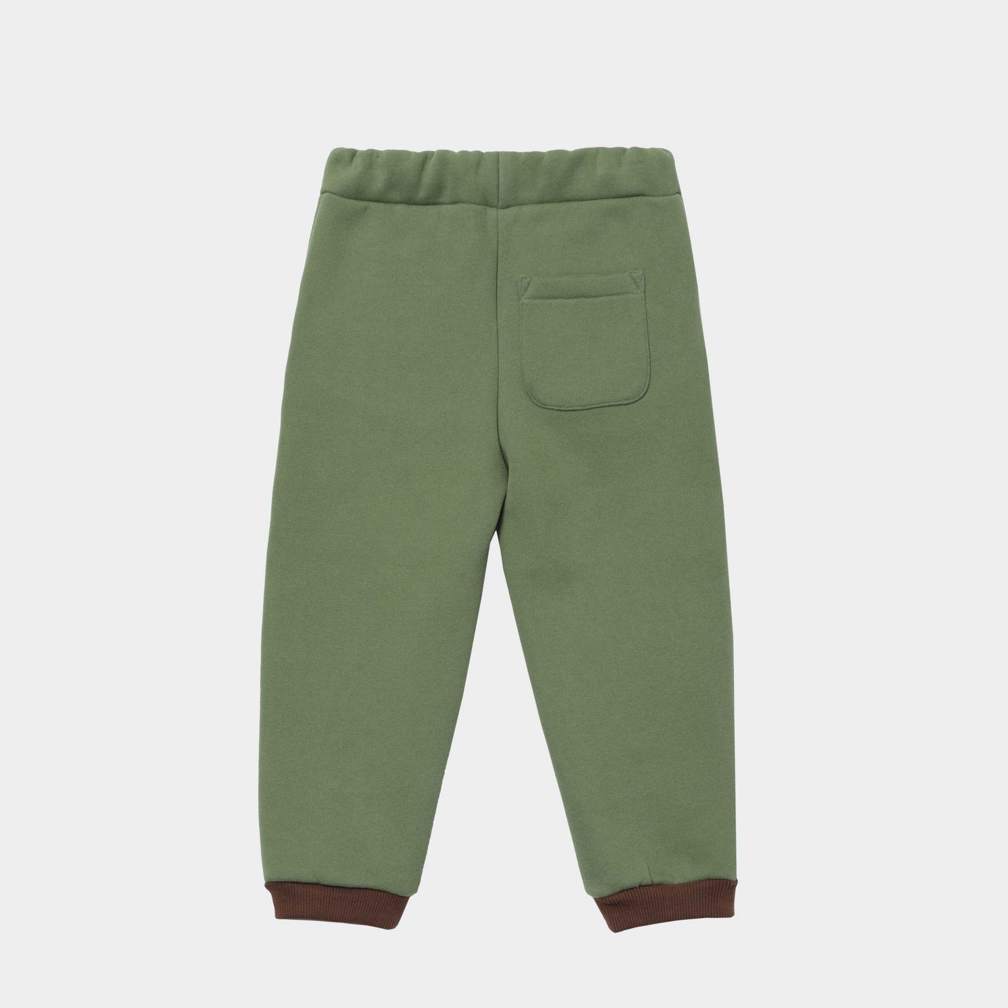 Boys & Girls Green Cotton Trousers