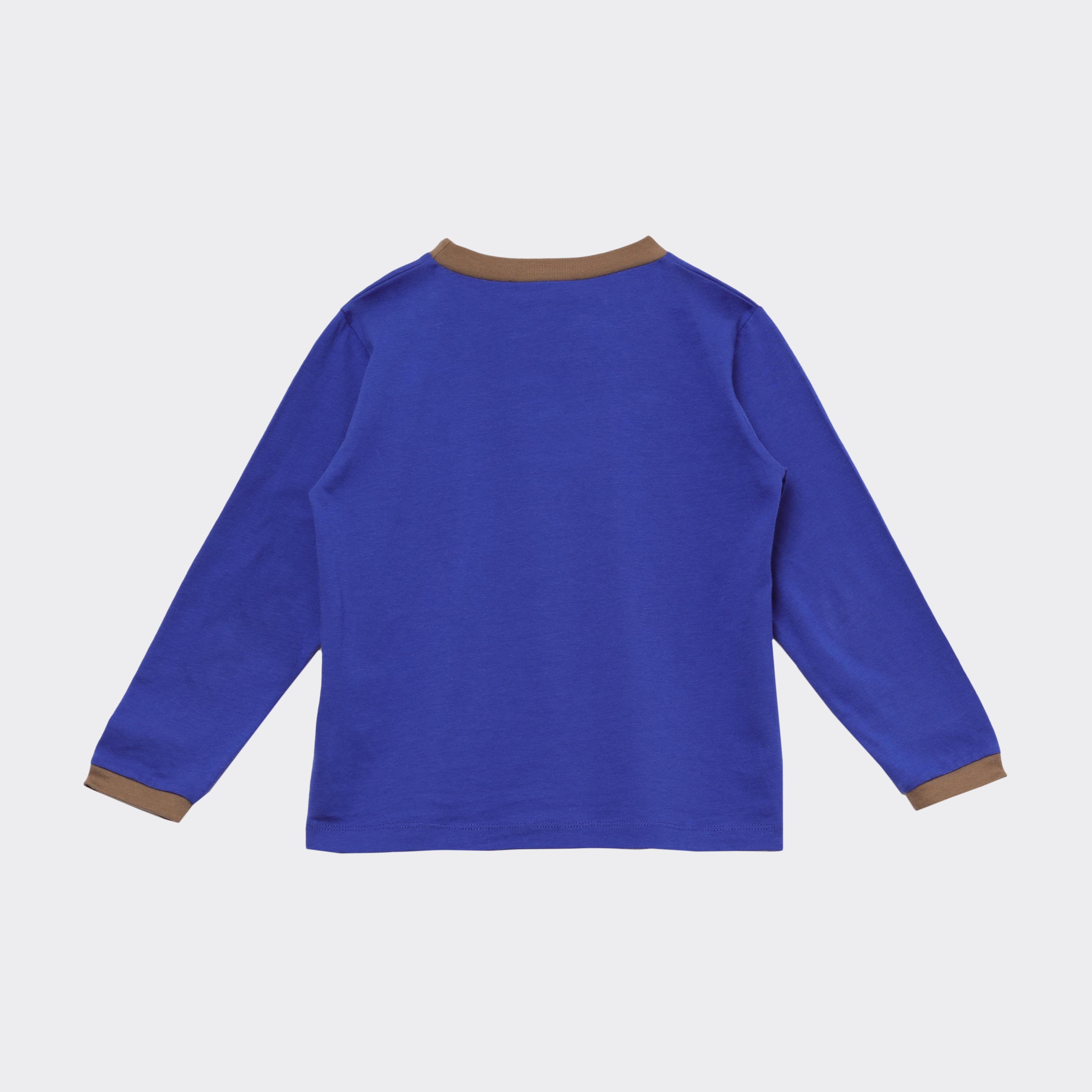 Boys & Girls Blue Logo Cotton T-Shirt