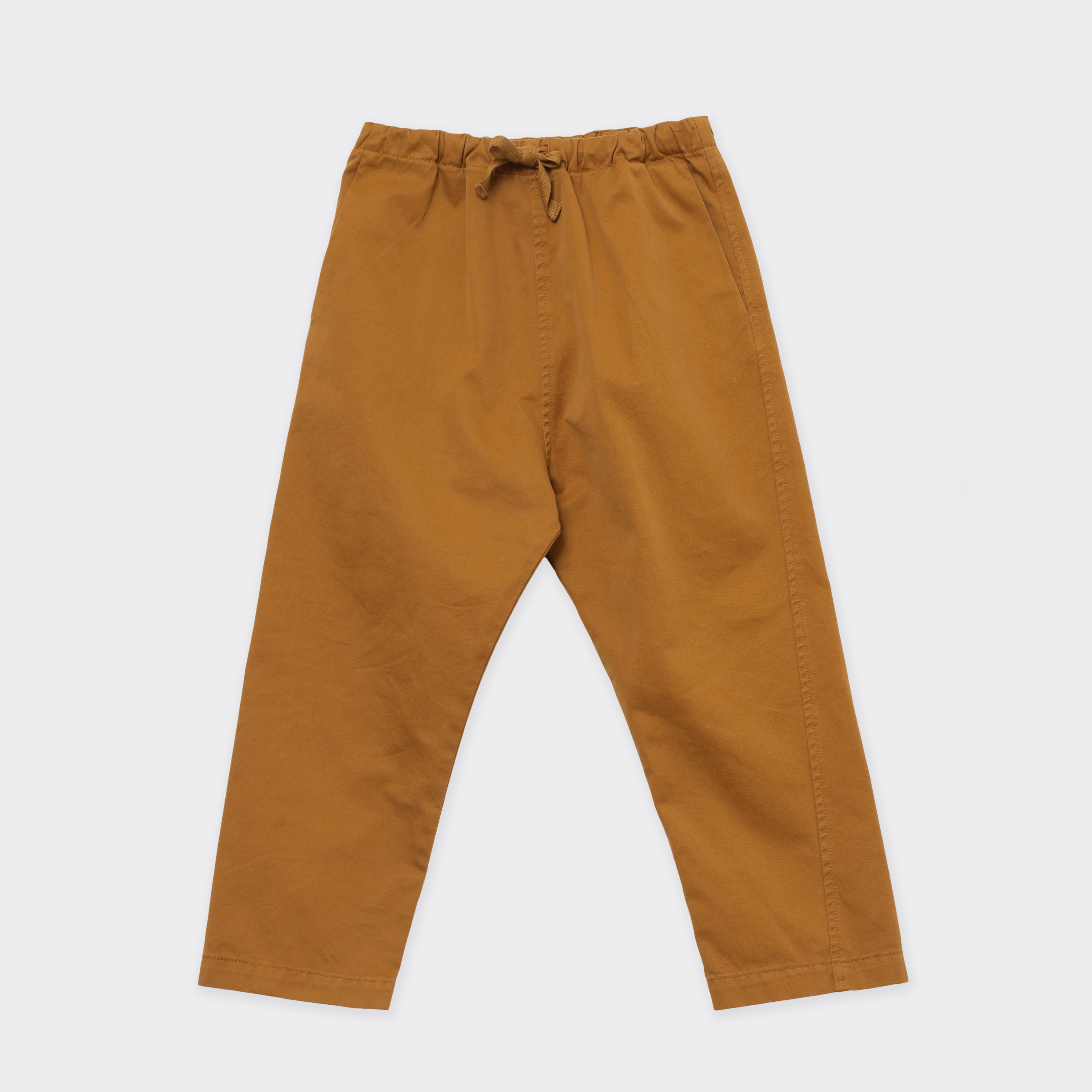 Boys & Girls Yellow Cotton Trousers