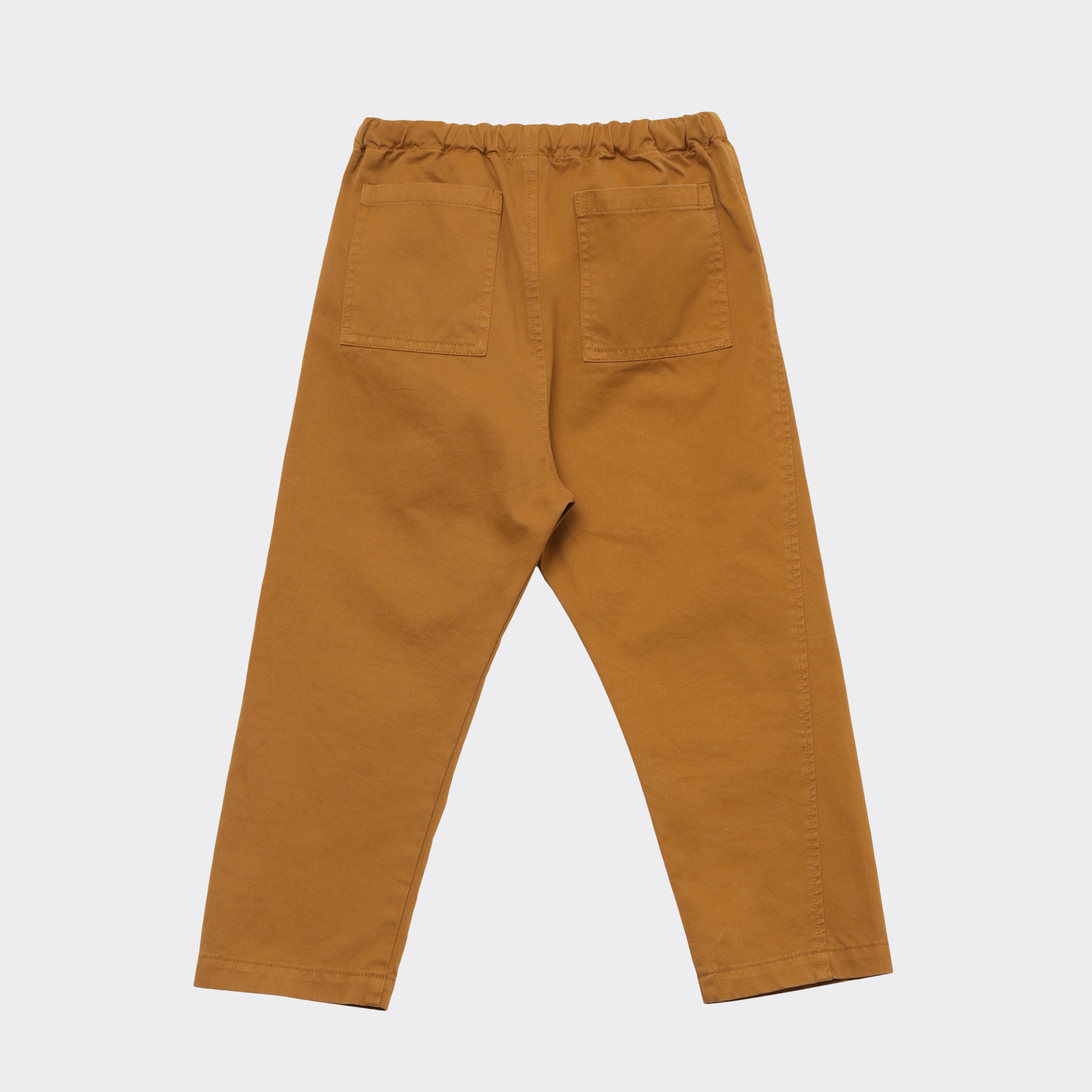 Boys & Girls Yellow Cotton Trousers