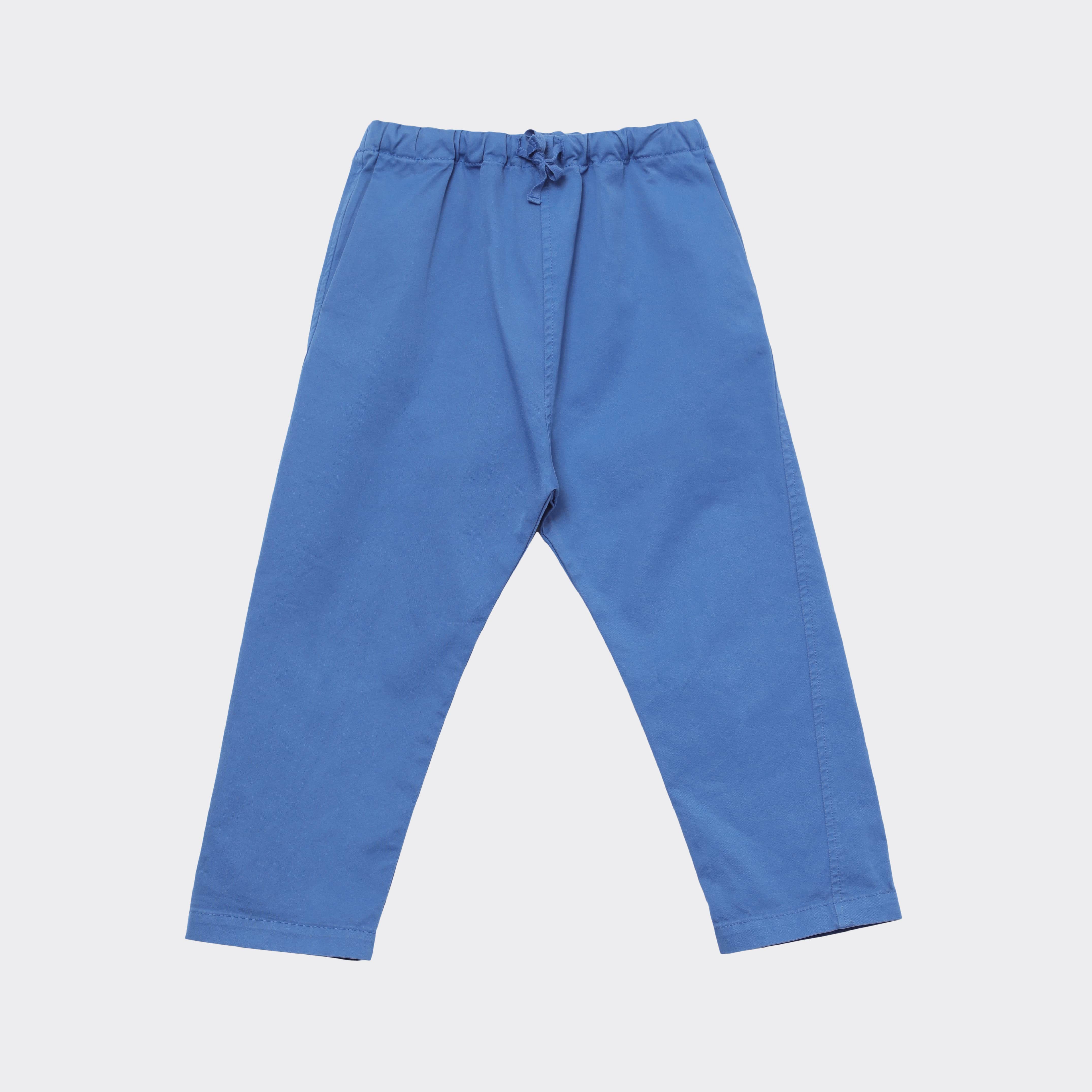 Boys & Girls Blue Cotton Trousers