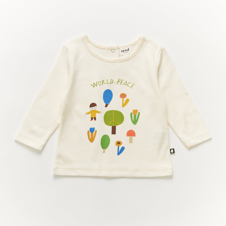 Boys & Girls White Printed Cotton T-Shirt