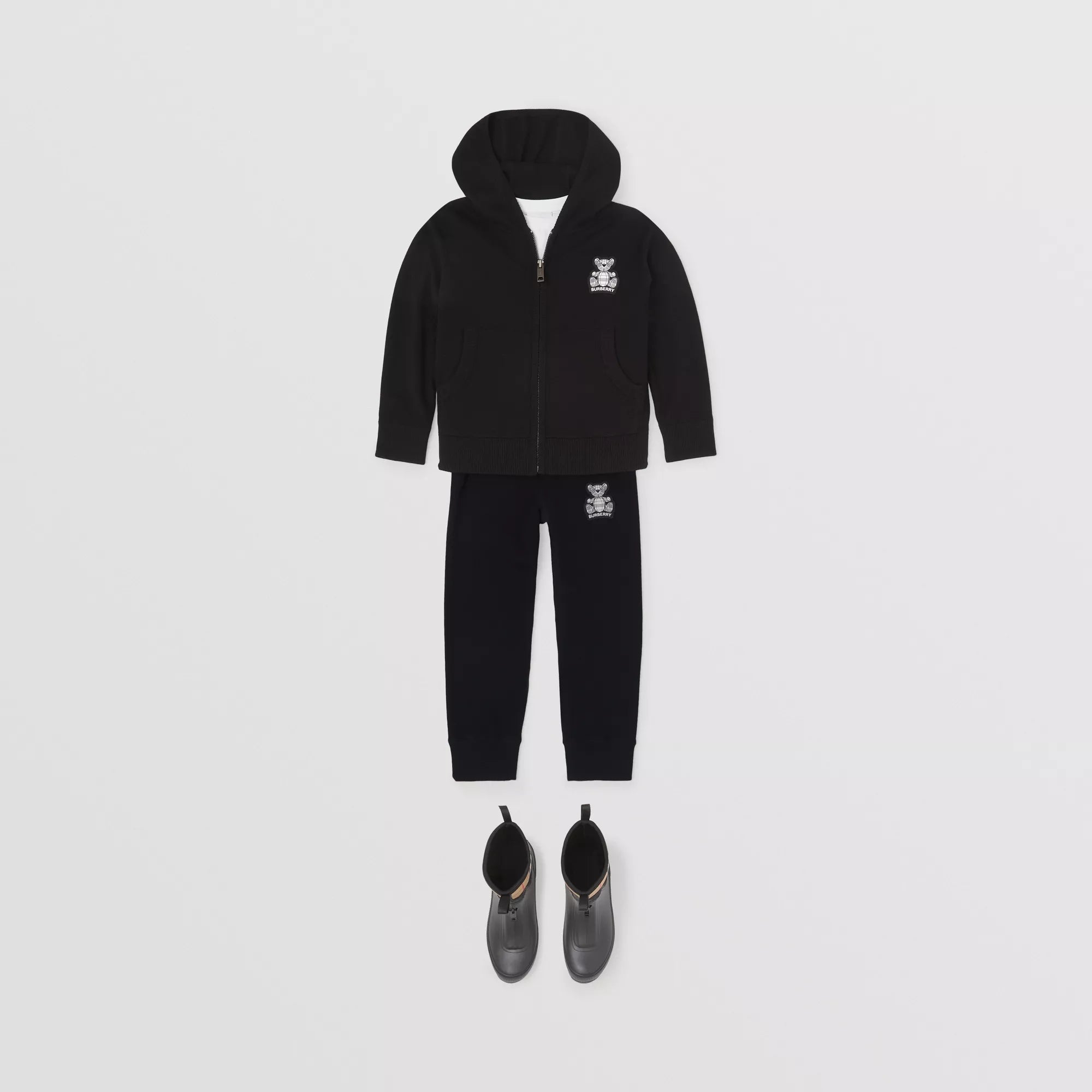 Girls Black Cashmere Knit Trousers