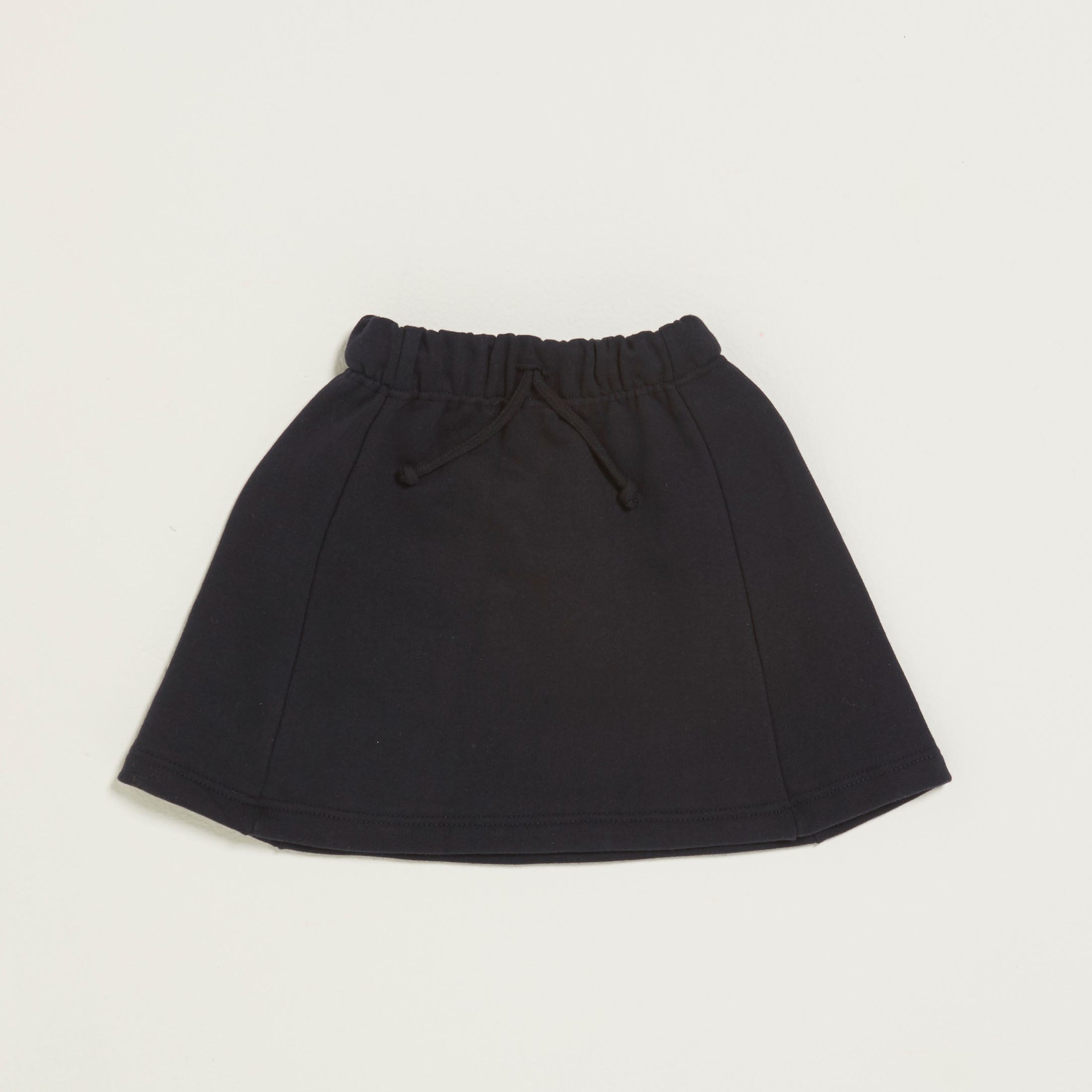 Girls Navy Logo Cotton Skirt