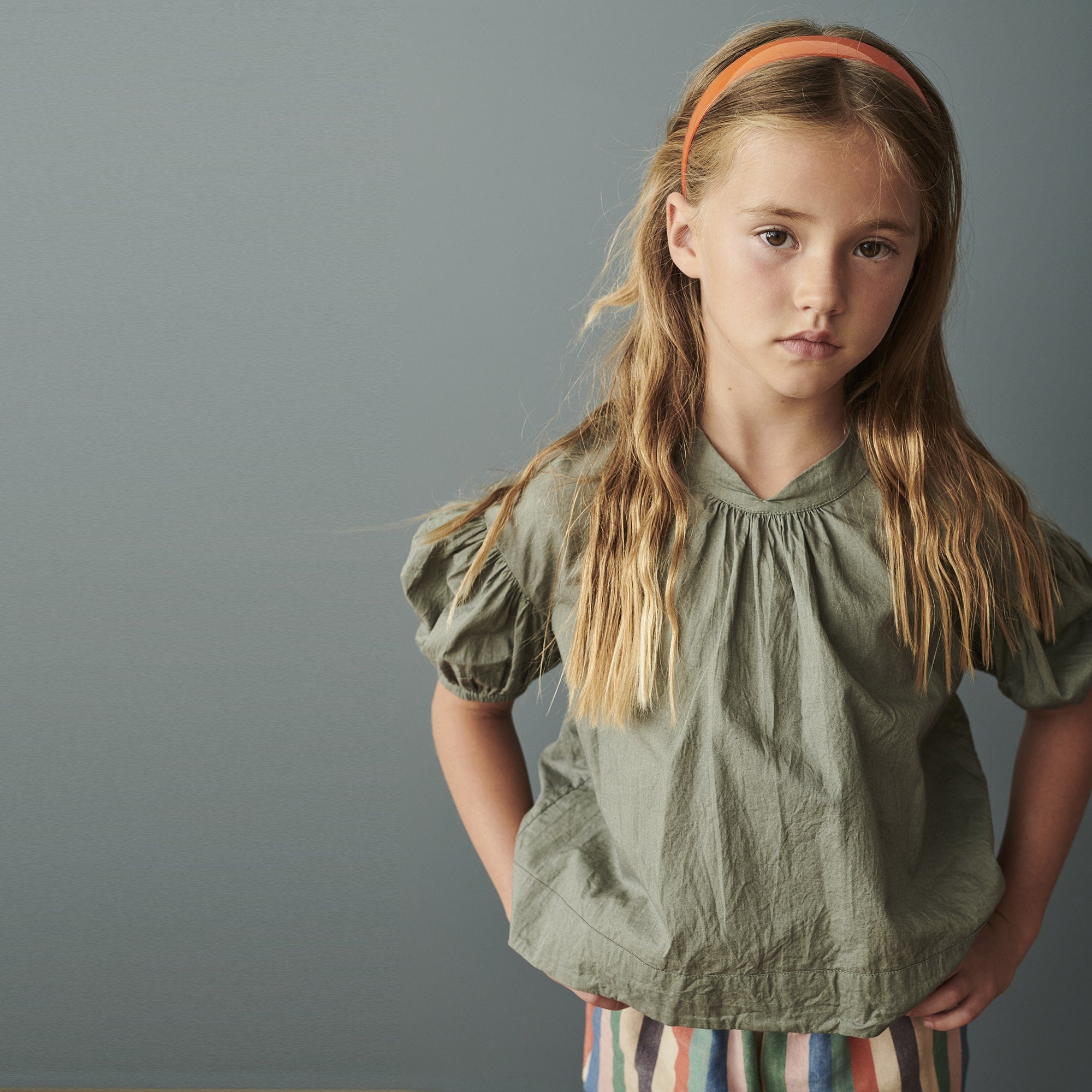 Girls Green Cotton Top