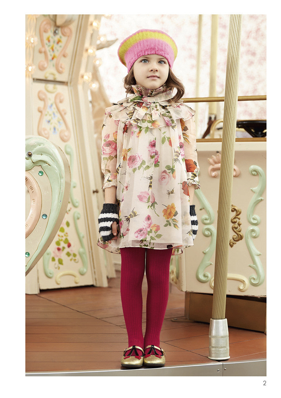 Girls Multicolor Flower Printed Ruffled Blouse - CÉMAROSE | Children's Fashion Store - 3