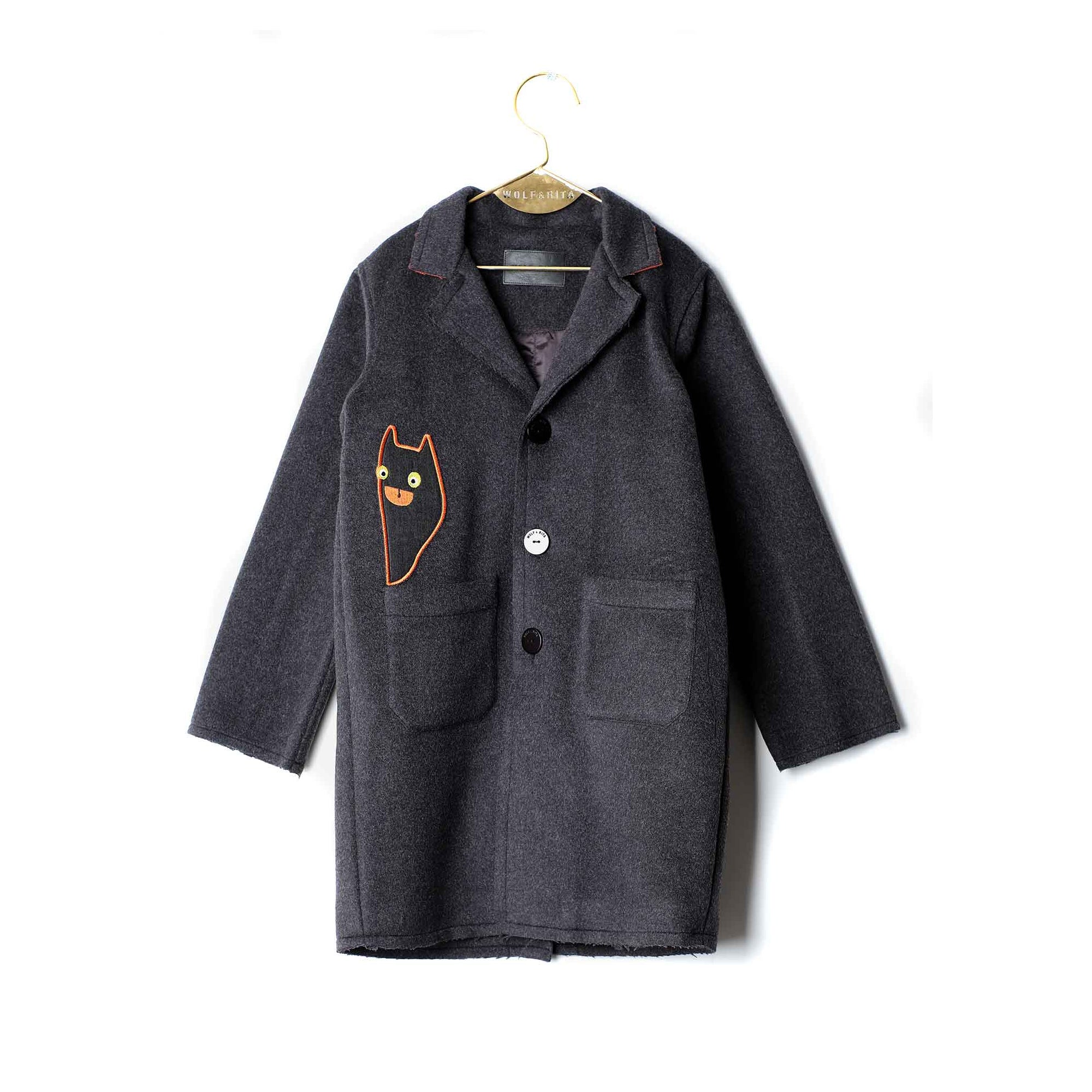 Girls Afonso Grey Coat