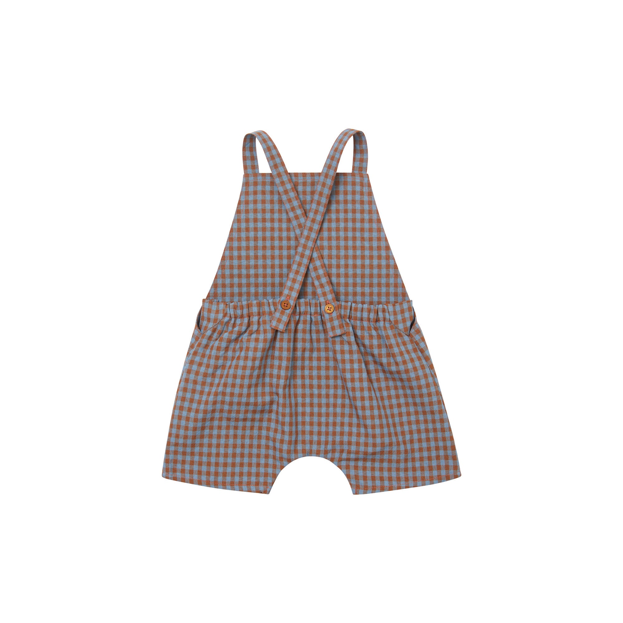 Baby Boys & Girls Brown Check Cotton Trousers