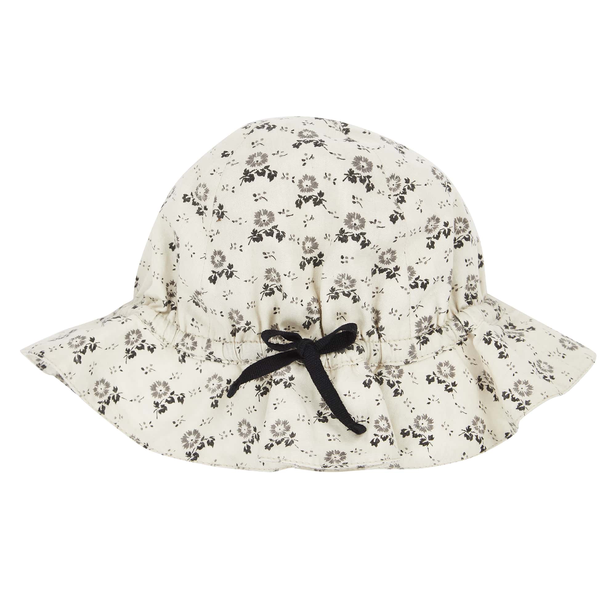 Baby Girls White Floral Sun Hat