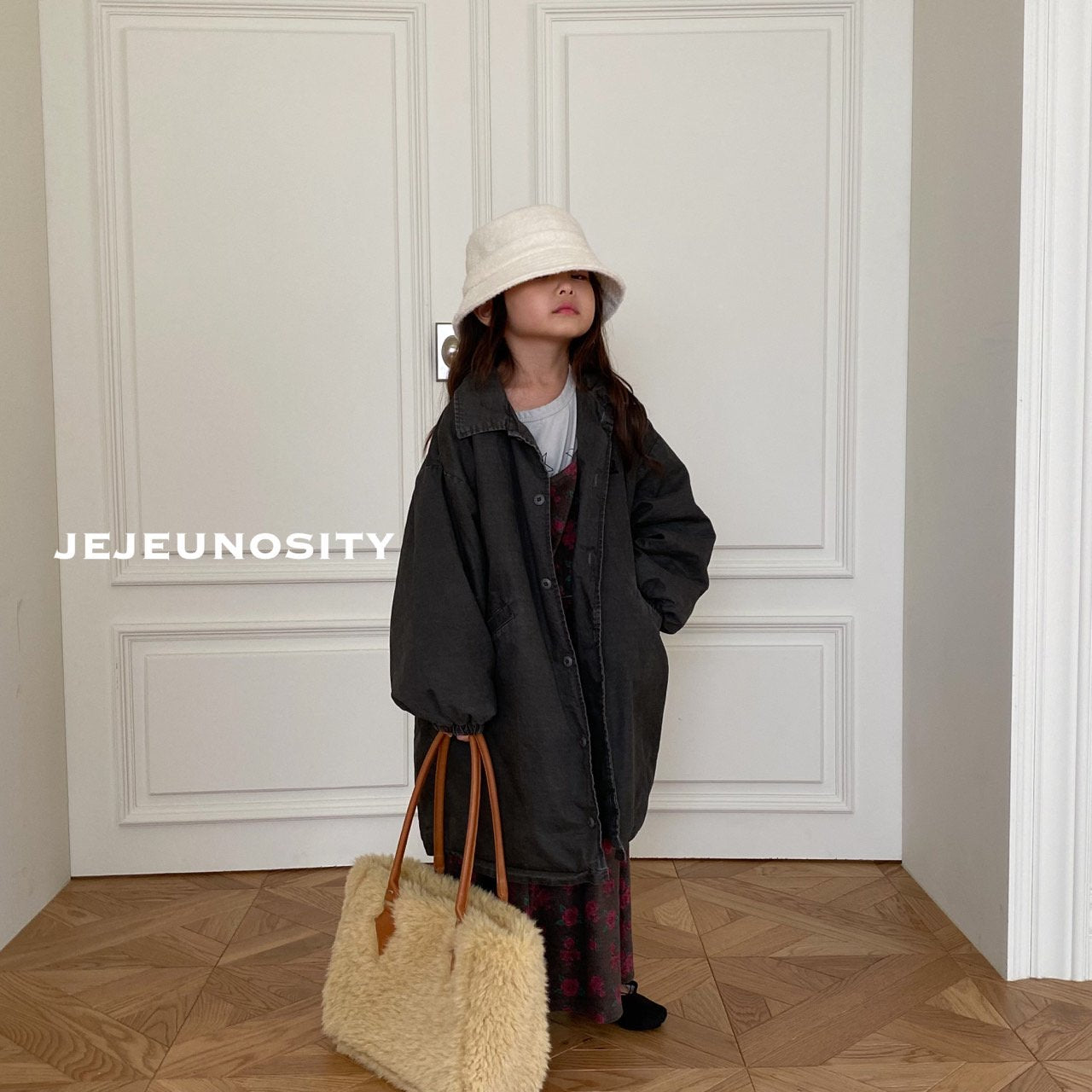 Boys & Girls Charcoal Coat