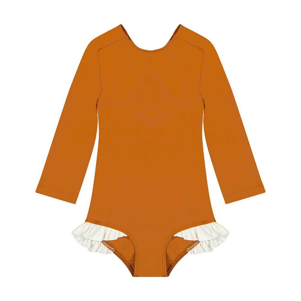 Girls Caramel UV Protective Swimsuit(UPF50+)