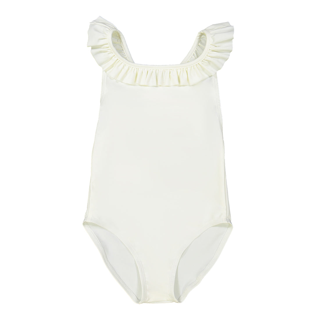 Girls White UV Protective Swimsuit(UPF50+)
