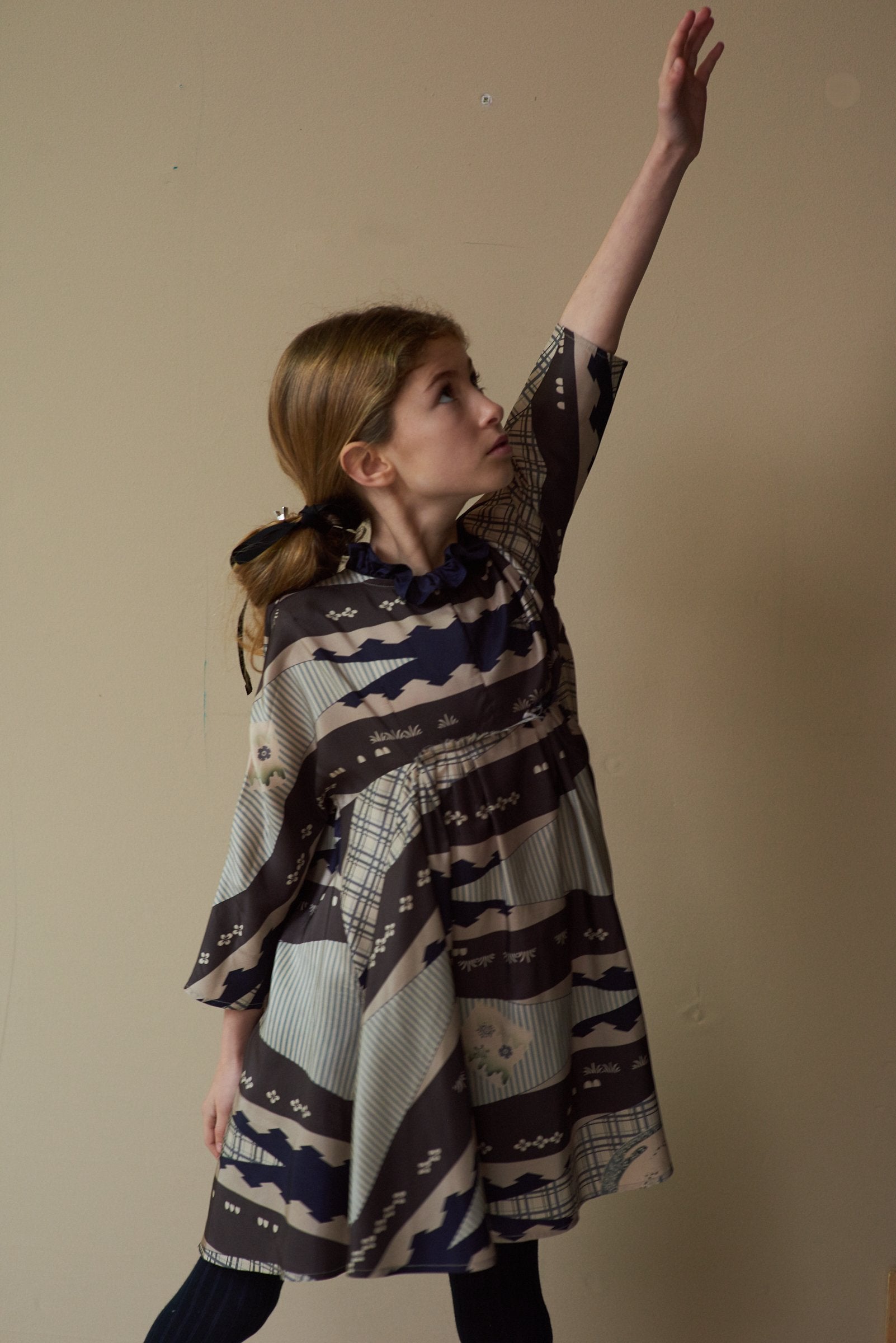 Girls Geometric Puffin Dress