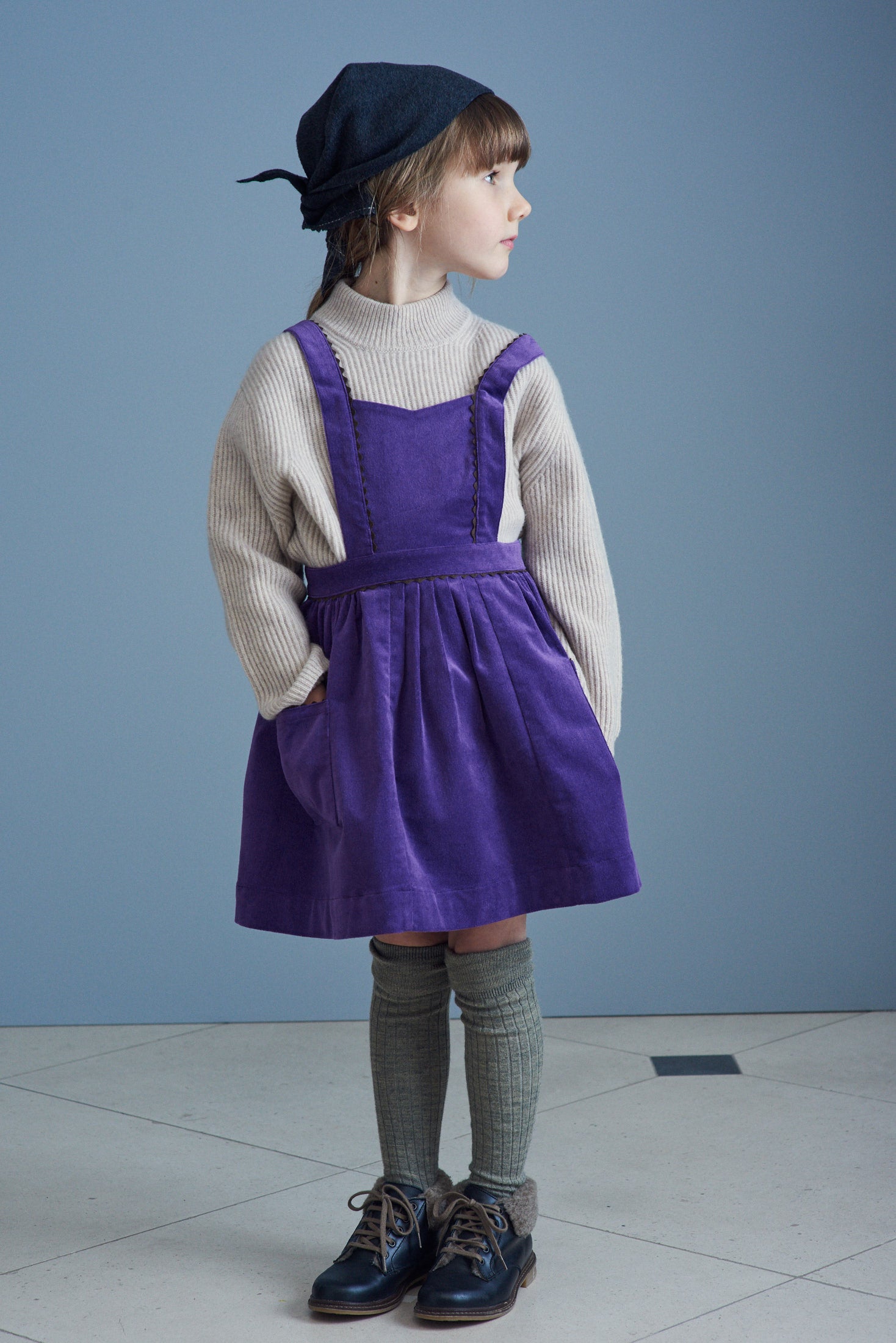 Girls Dark Purple Dress