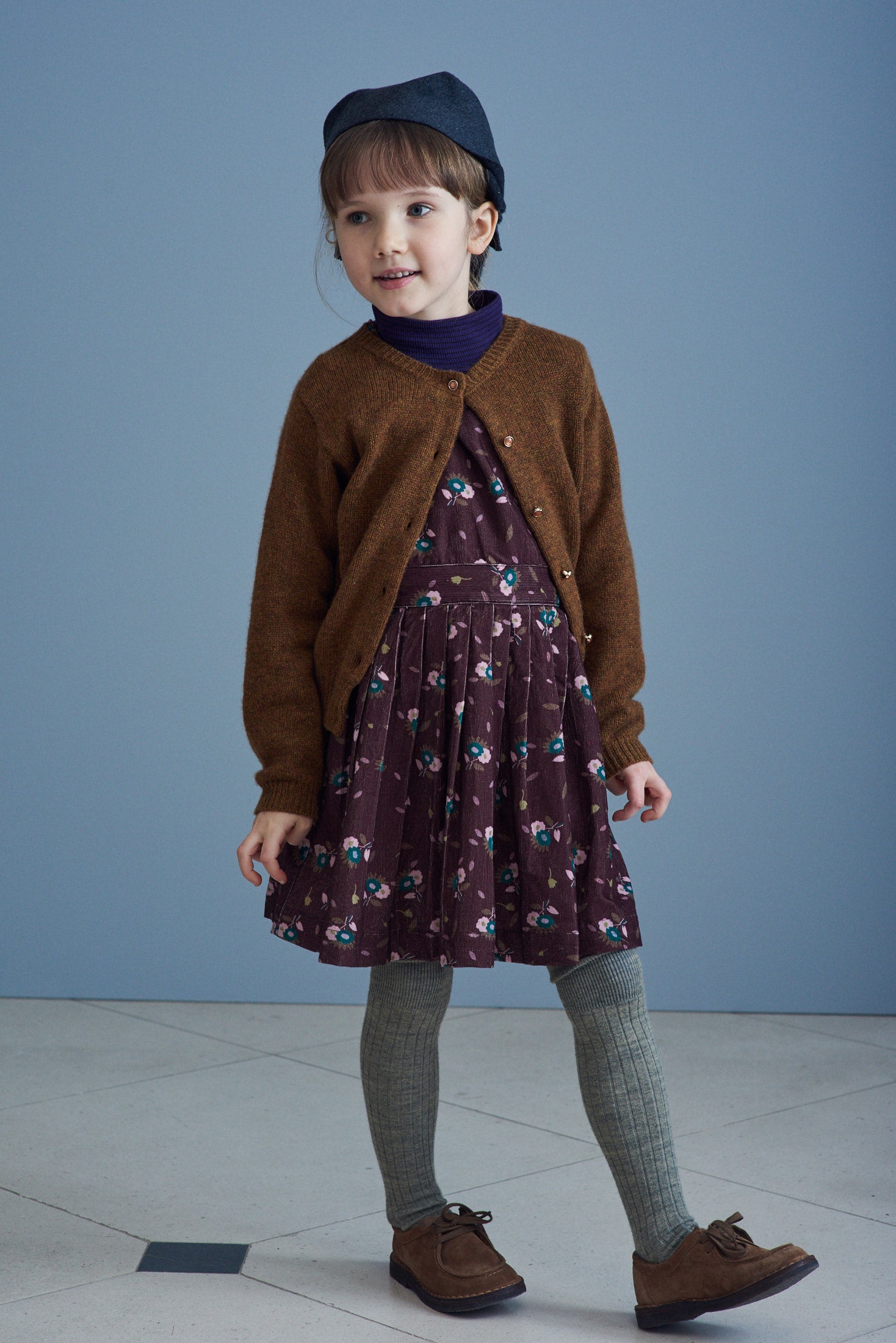 Girls Brown Cashmere Cardigan