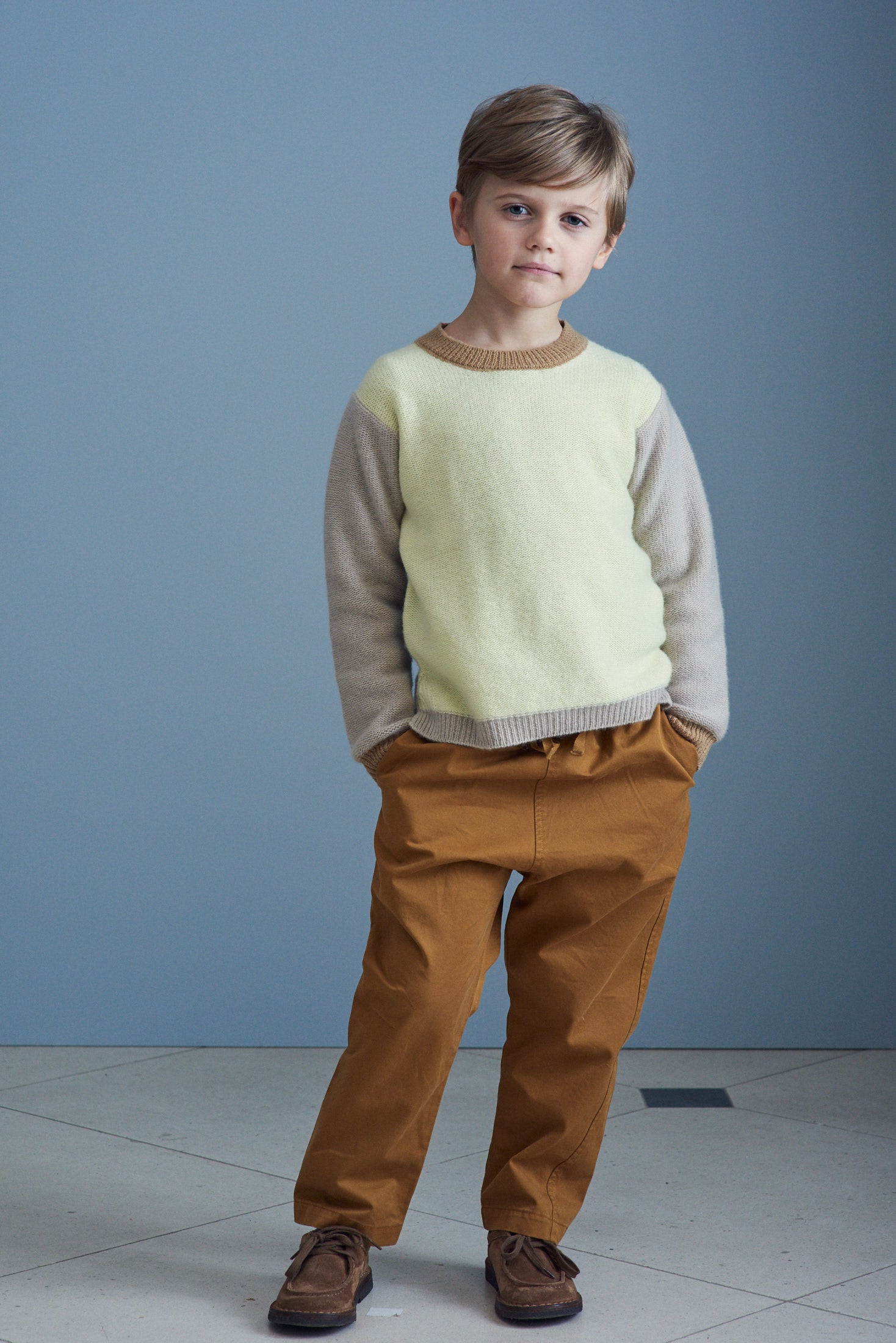 Boys & Girls Yellow Cotton Trousers