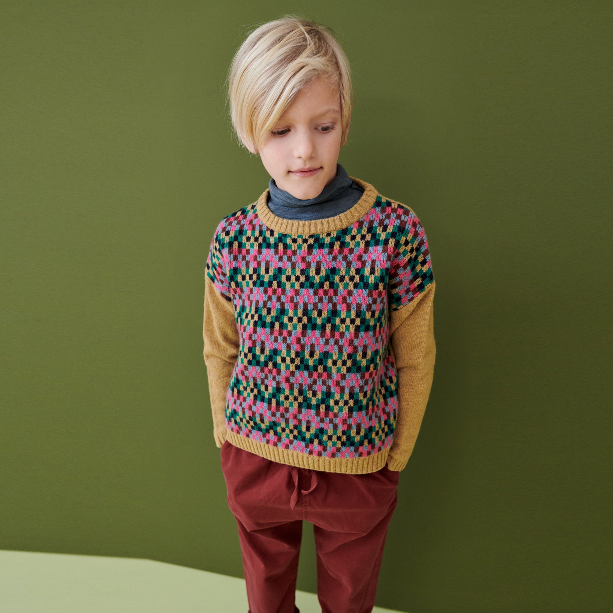 Boys & Girls Yellow Wool Vest