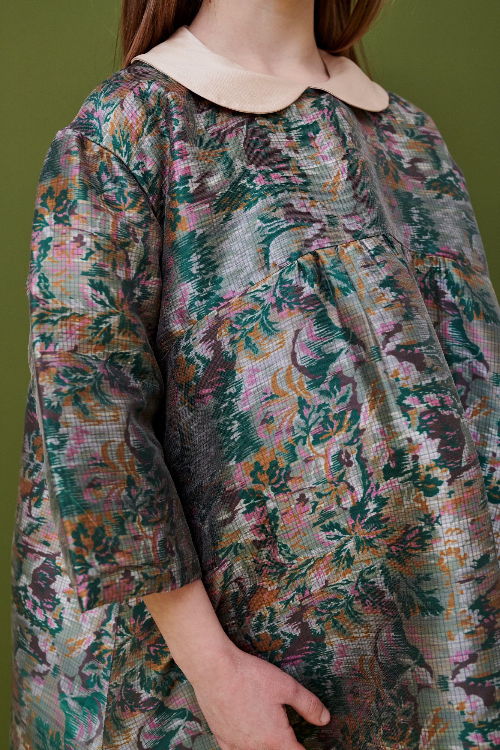 Girls Green Floral Dress