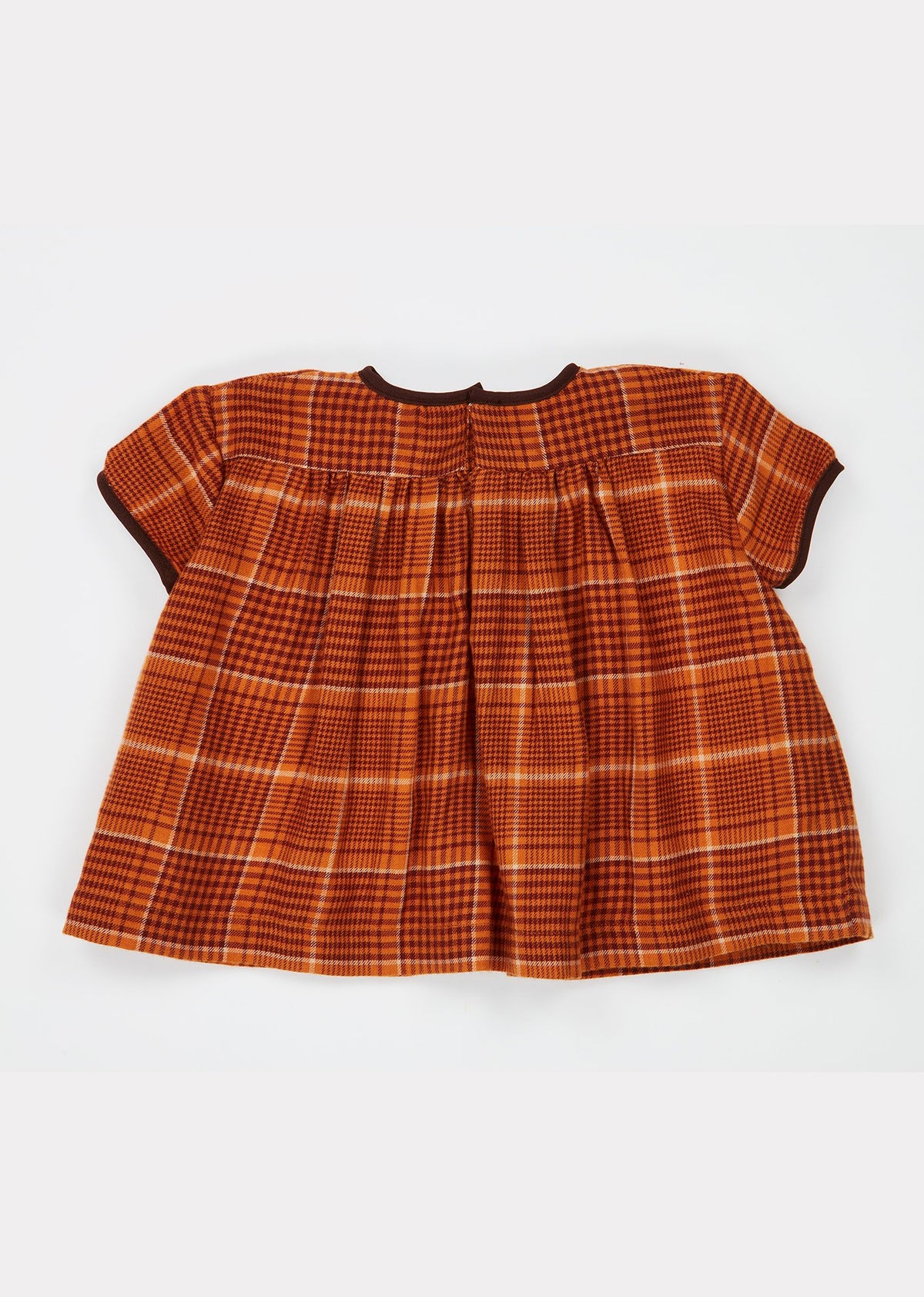 Baby Girls Orange Check Dove Tunic Set