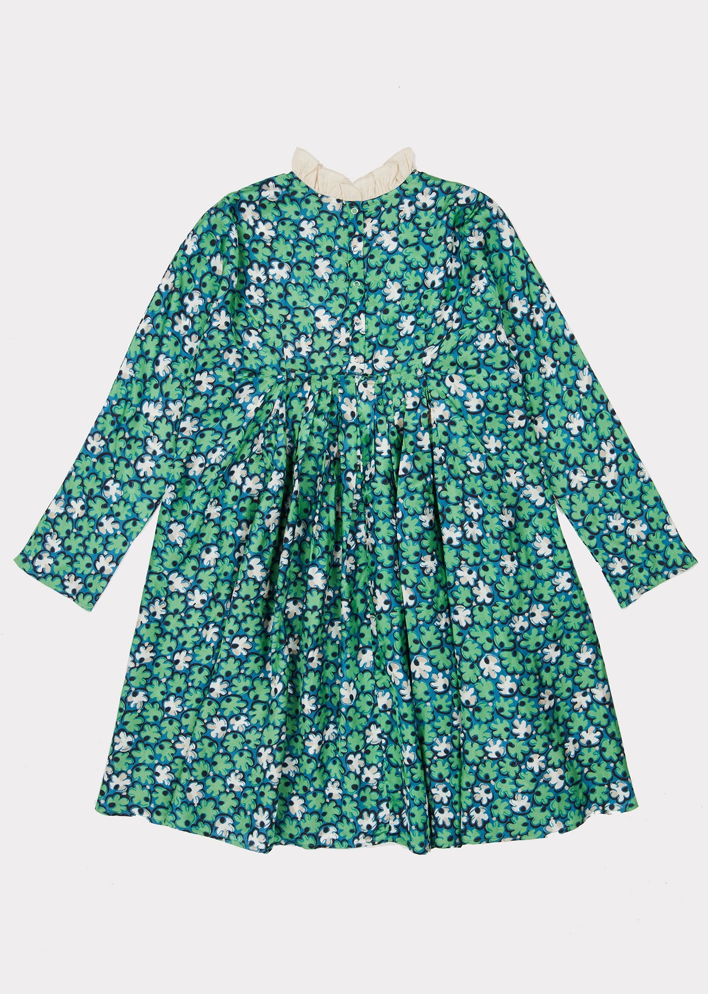 Girls Green Leaf Puffin Dress