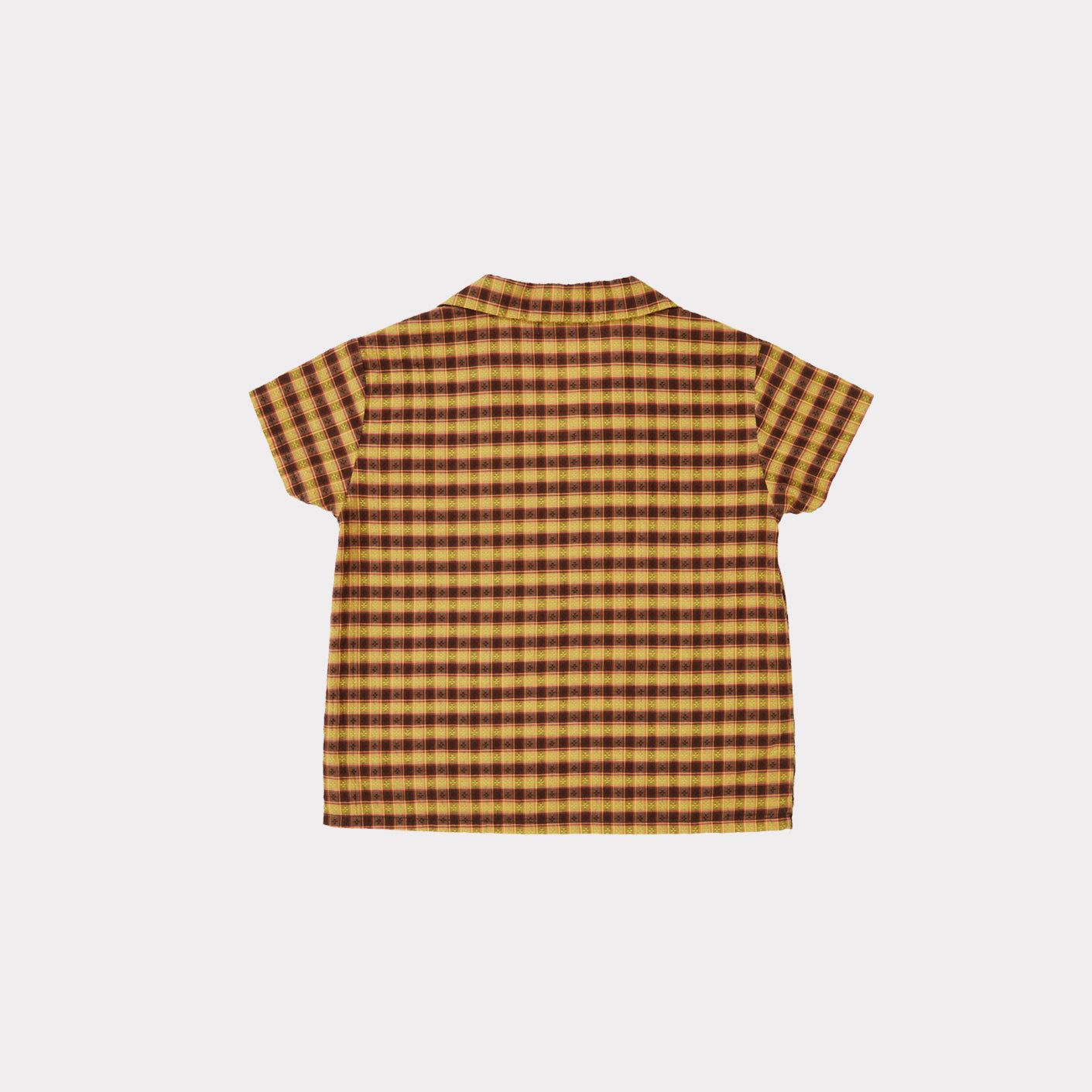 Boys & Girls Yellow Check Cotton Shirt