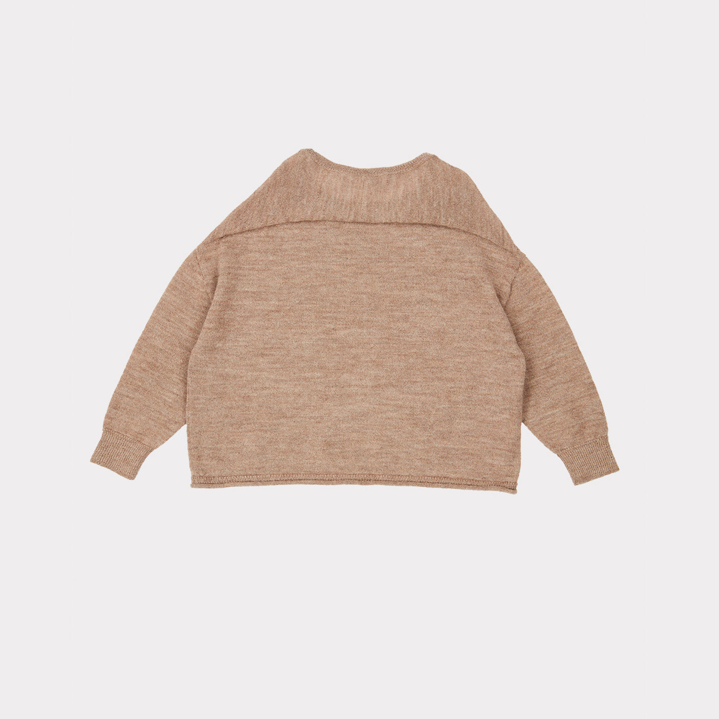 Girls Taupe Alpaca Sweater