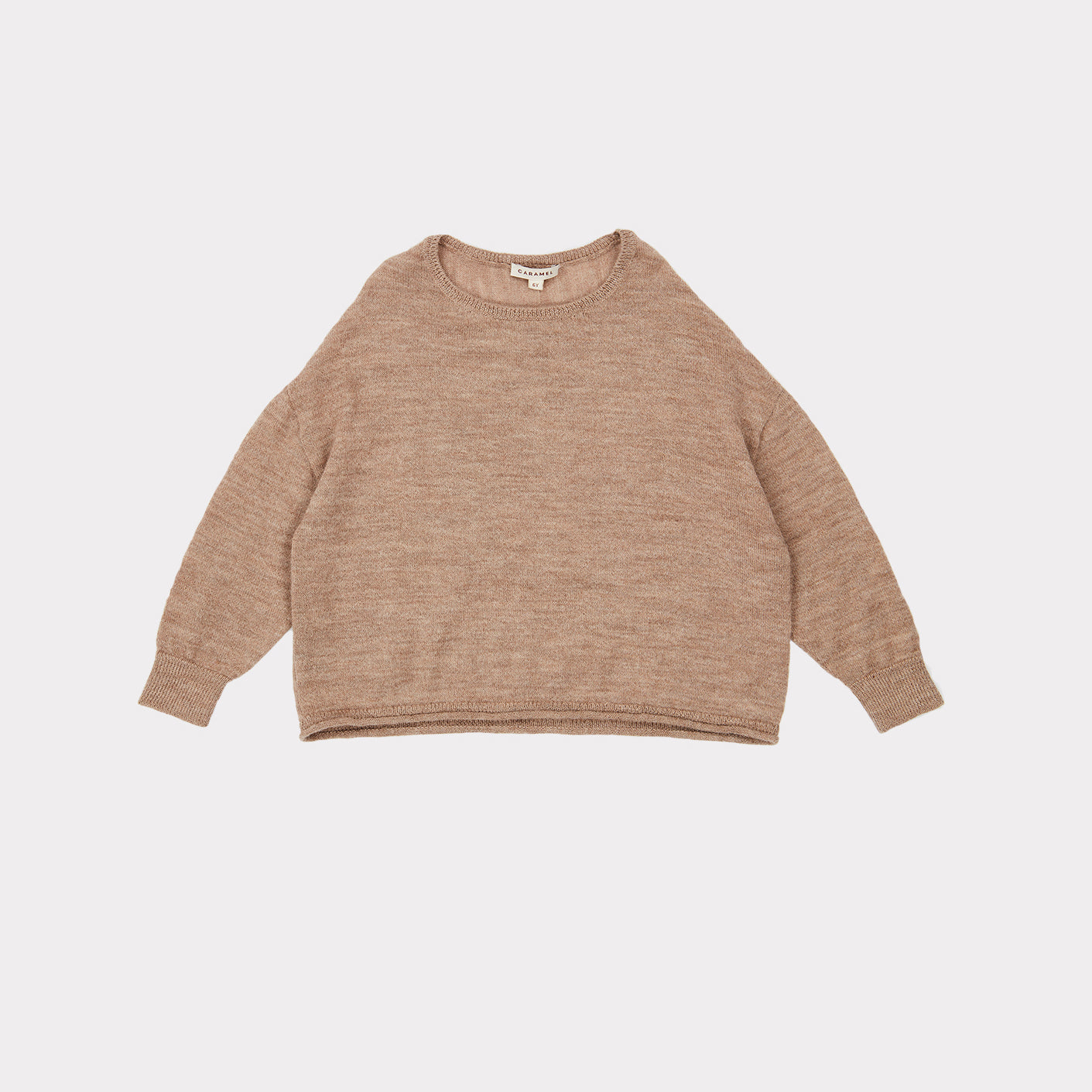 Girls Taupe Alpaca Sweater