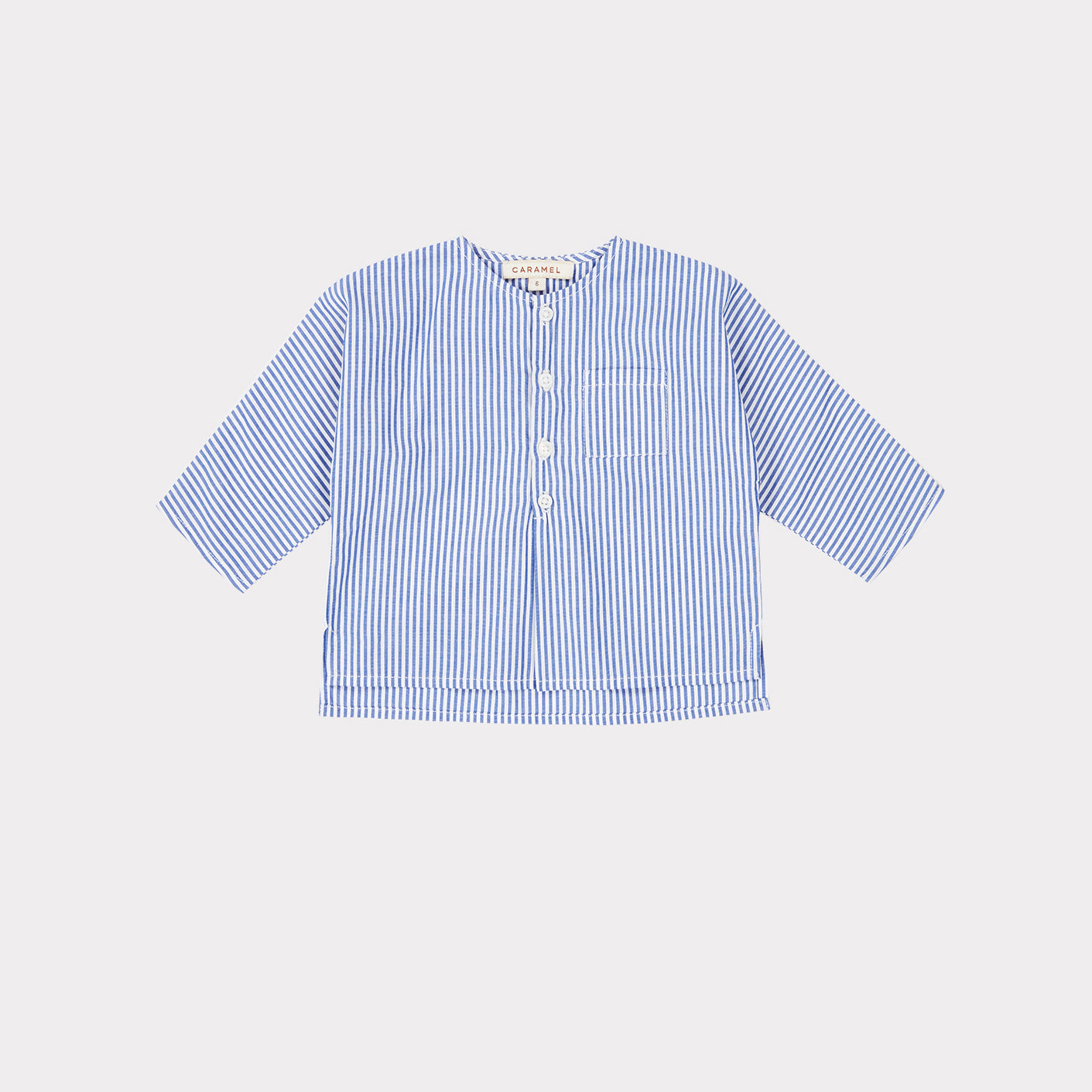 Baby Boys & Girls Blue Stripe Cotton Shirt