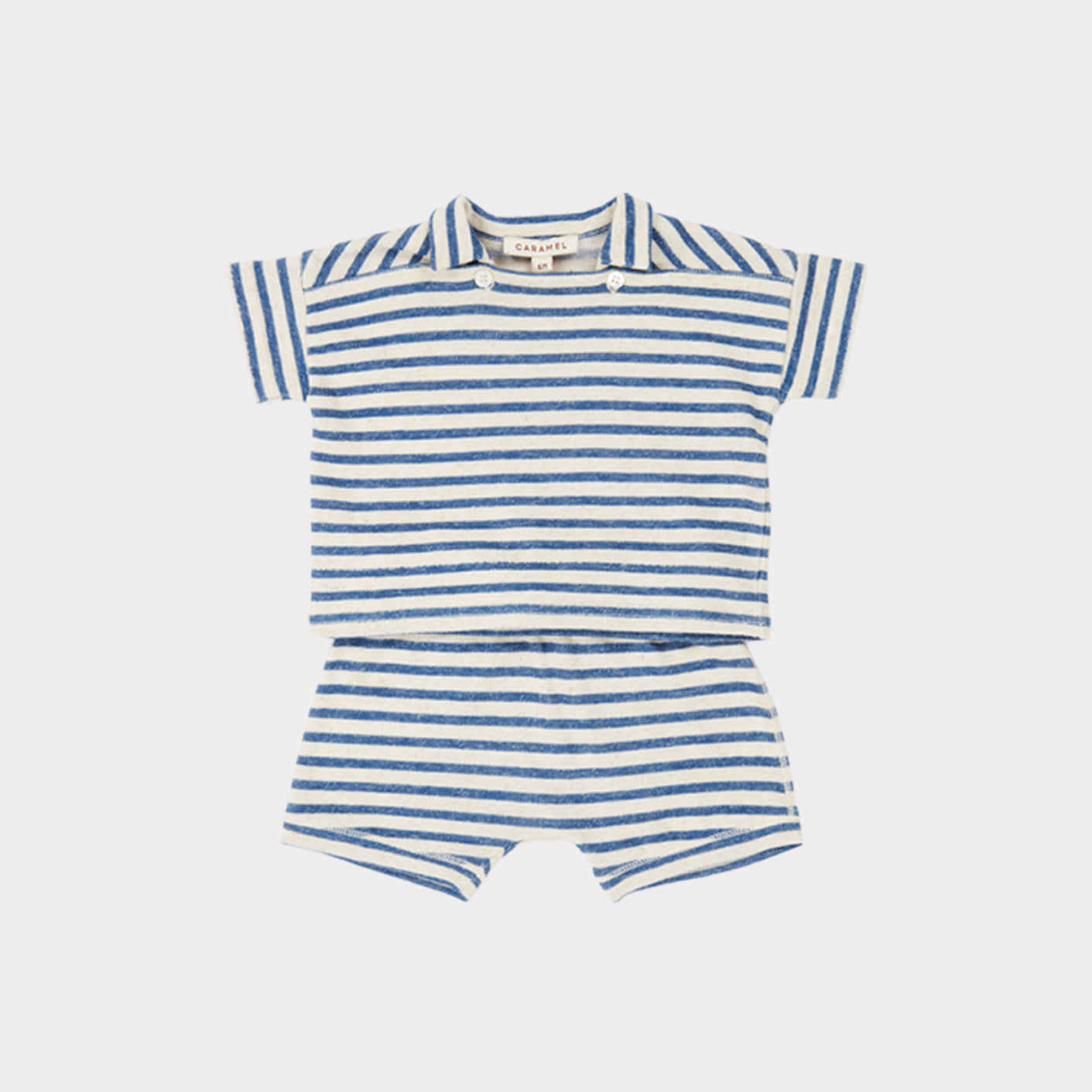 Baby Boys Blue Stripe Cotton Set