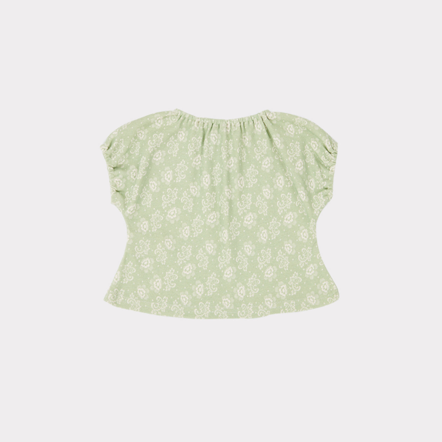 Baby Girls Mint Printed Cotton Set