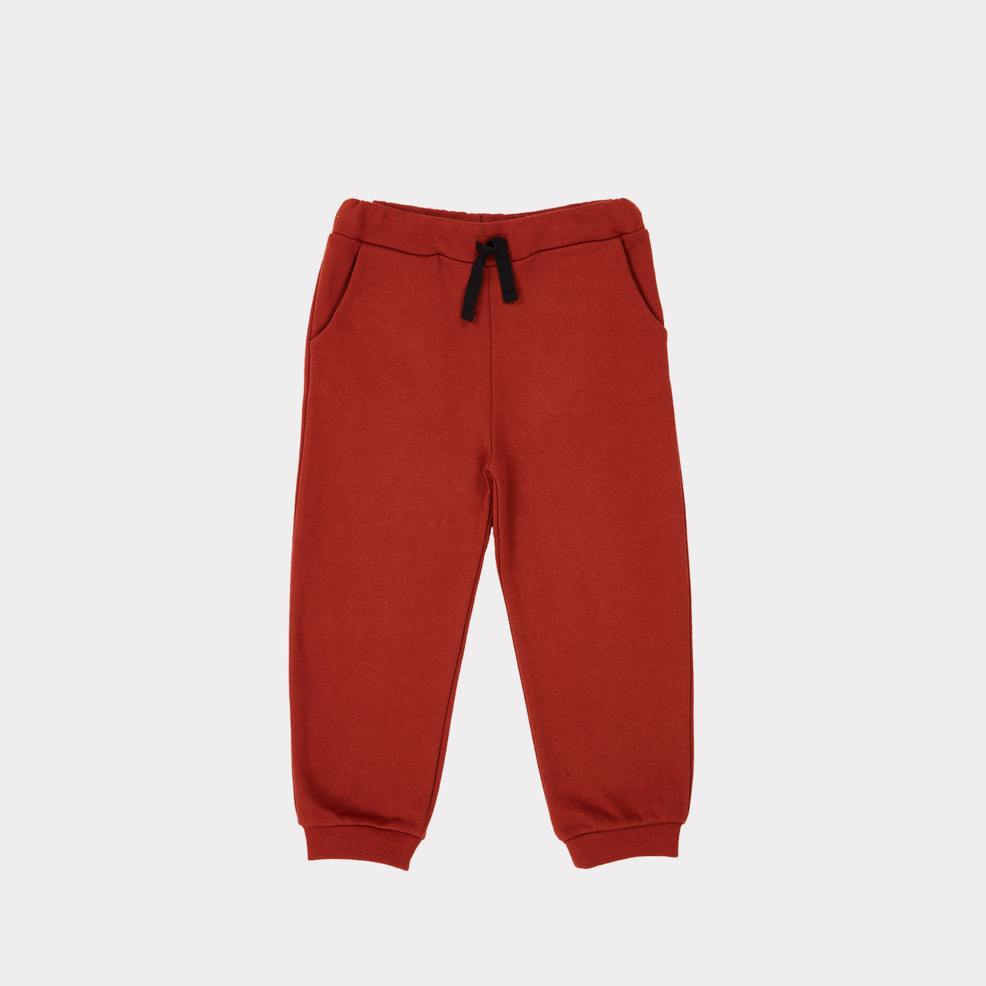 Boys & Girls Dark Red Cotton Trousers