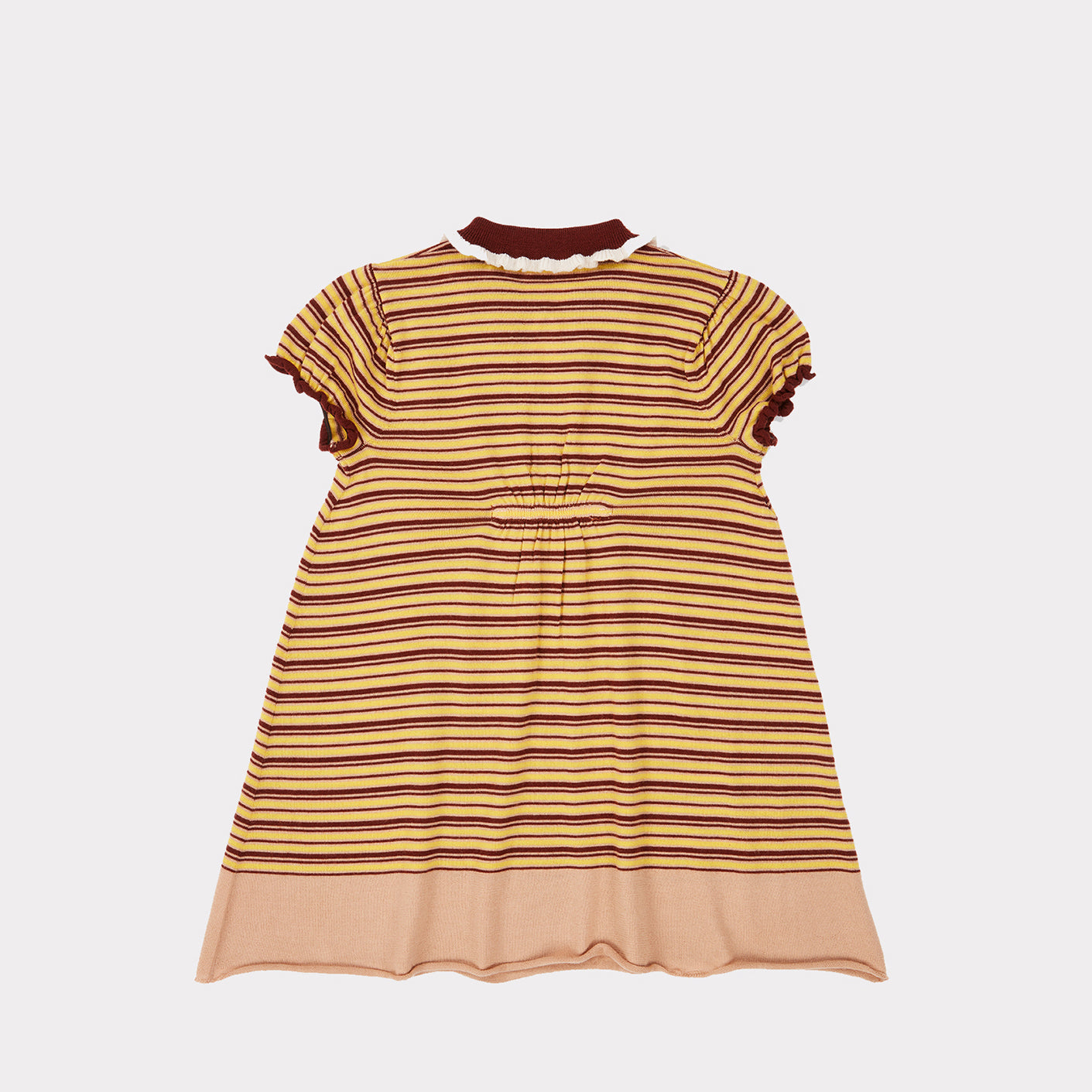 Girls Yellow Stripe Wool Dress