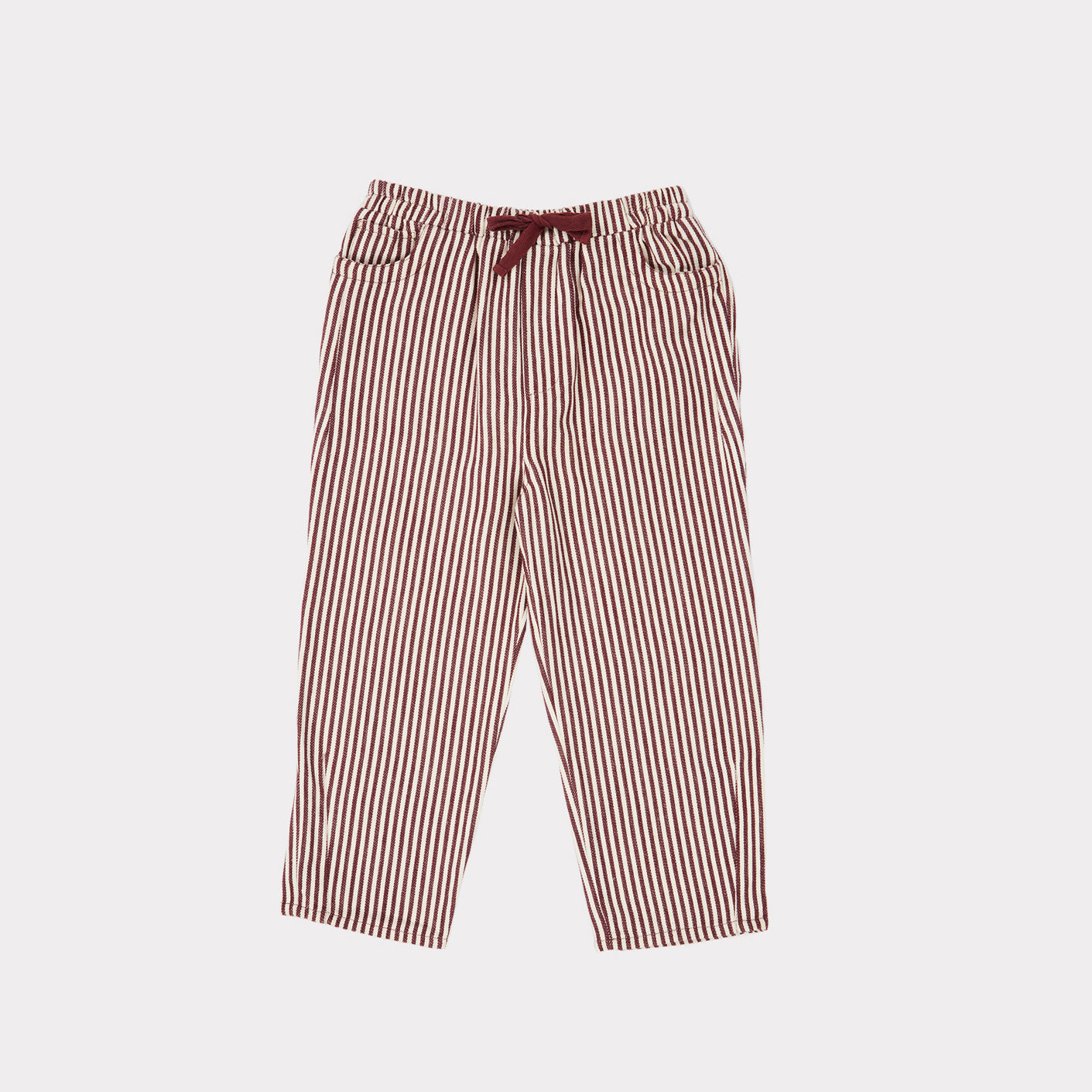 Boys & Girls Brown Stripe Cotton Trousers