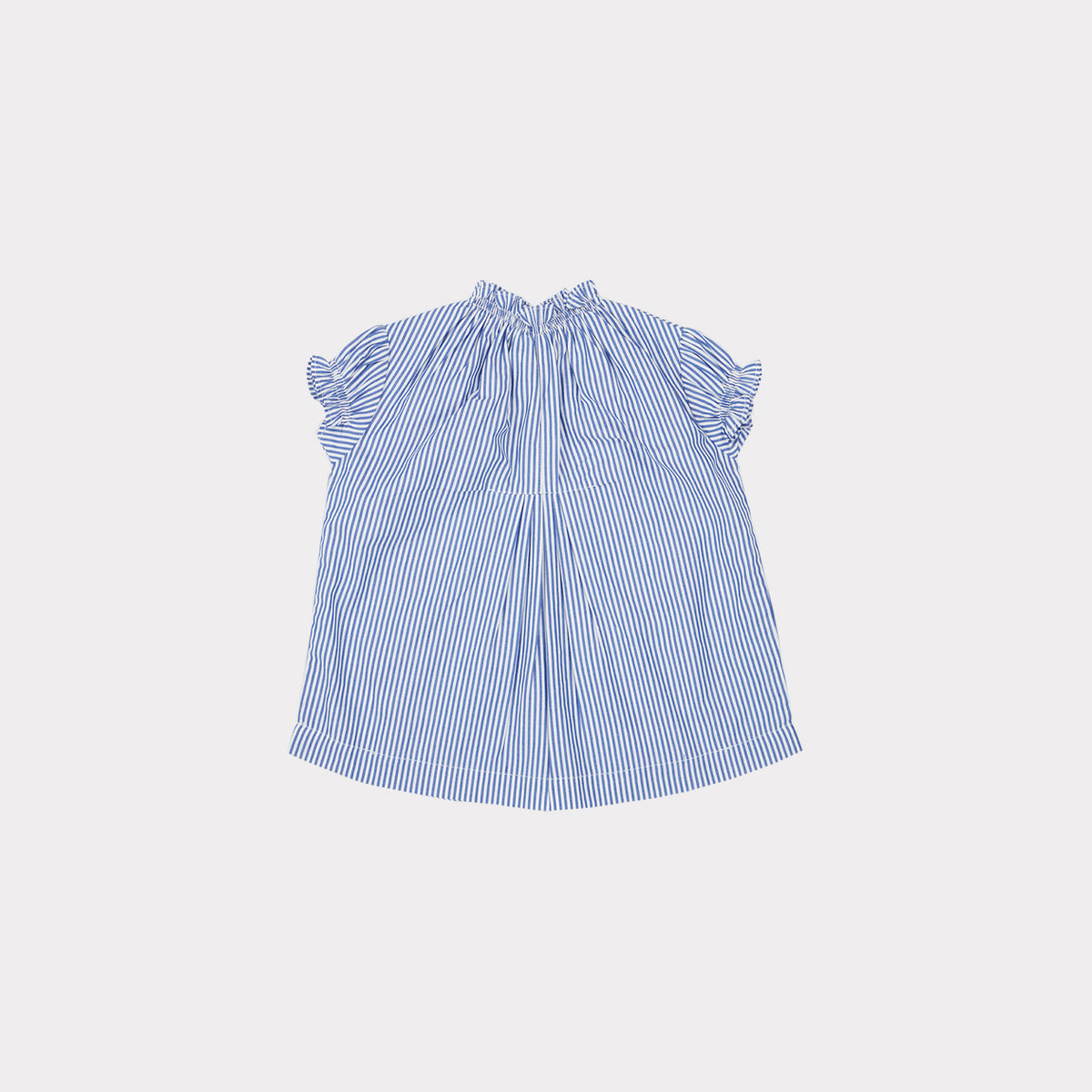 Baby Girls Blue Stripe Cotton Dress