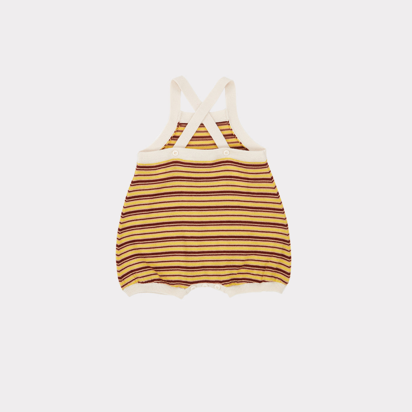 Baby Boys & Girls Yellow Stripe Wool Romper