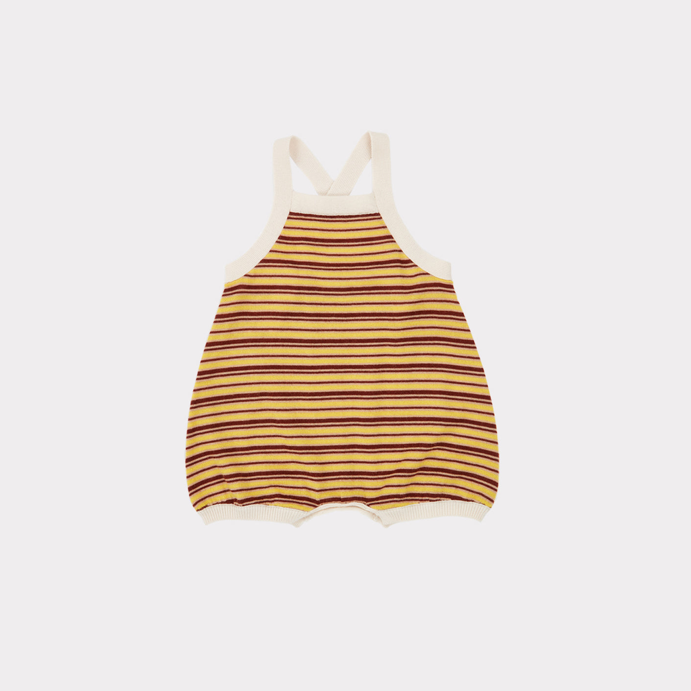 Baby Boys & Girls Yellow Stripe Wool Romper