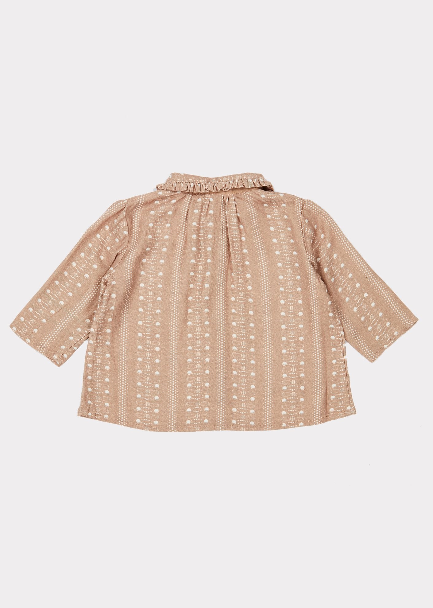 Baby Girls Chestnut Dotty Print Tern Shirt