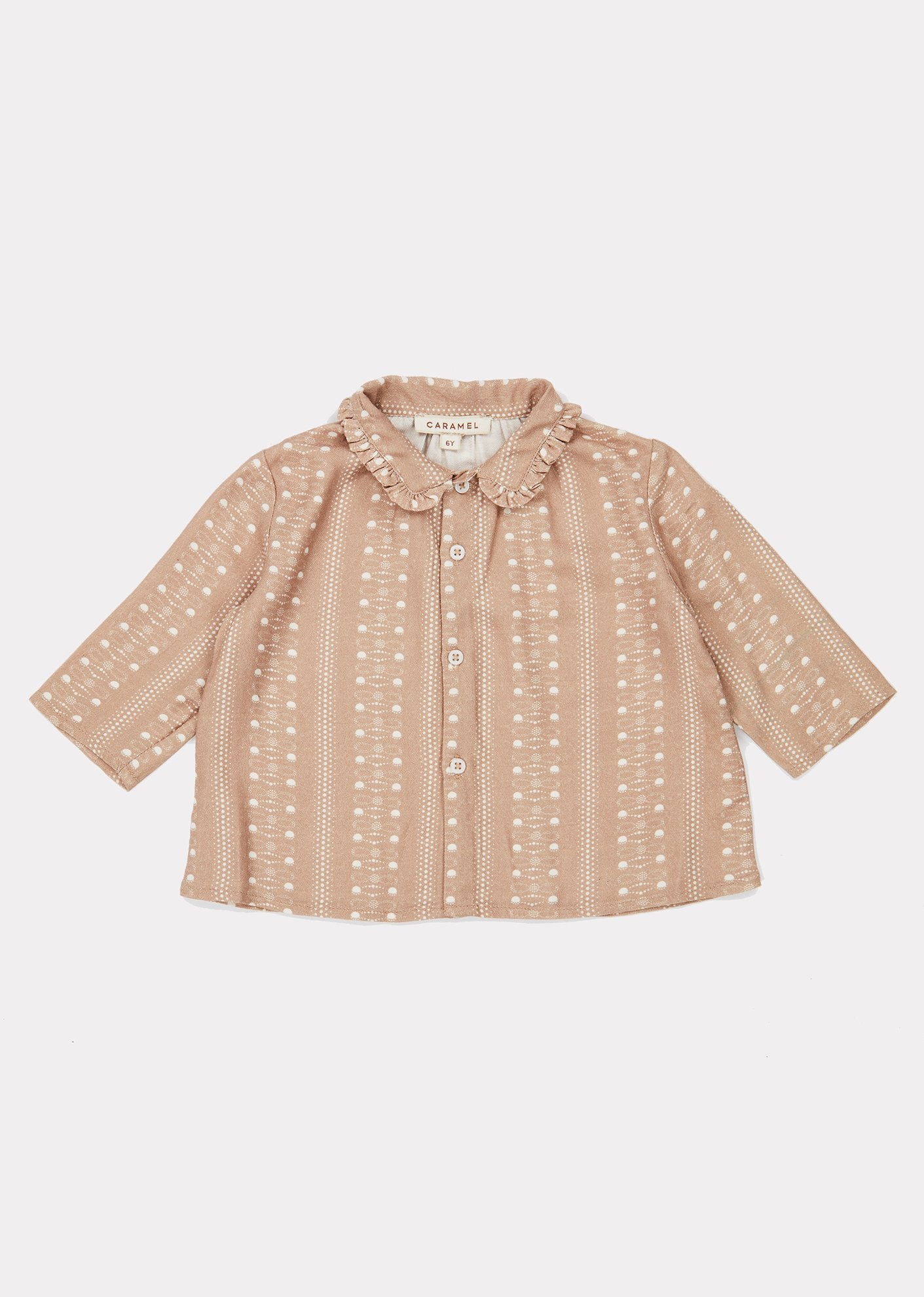 Baby Girls Chestnut Dotty Print Tern Shirt