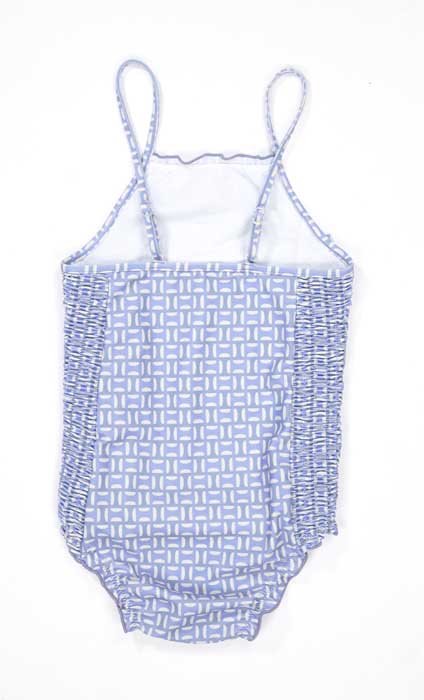 Girls Cornflower Geo Print Swimwear