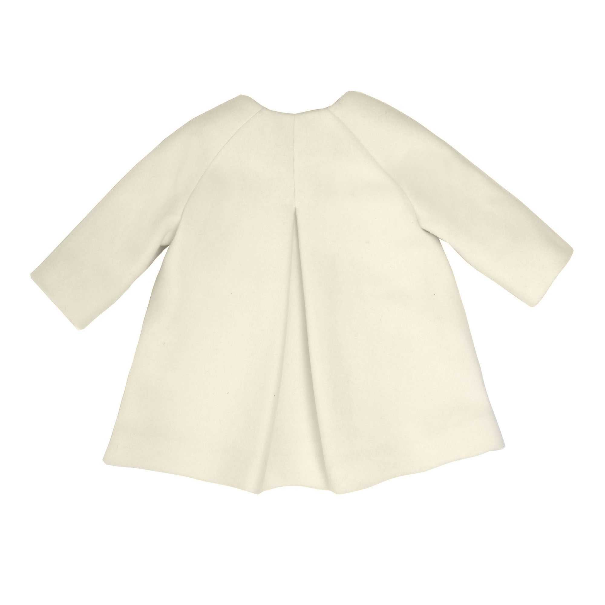 Baby Girls Milk White Patch Pocket Woven Coat - CÉMAROSE | Children's Fashion Store - 2