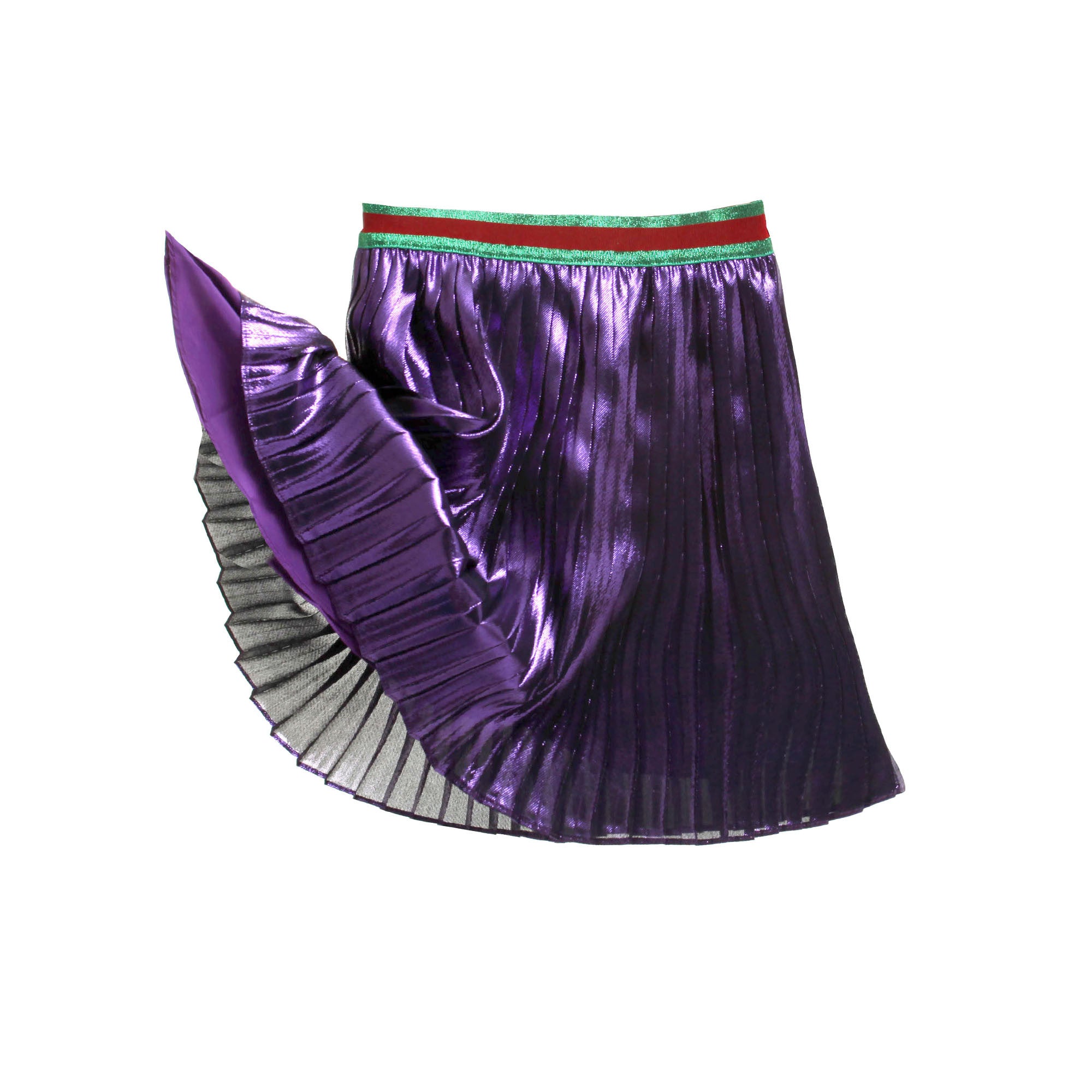 Girls Shine Purple Pleated Skirt - CÉMAROSE | Children's Fashion Store - 2