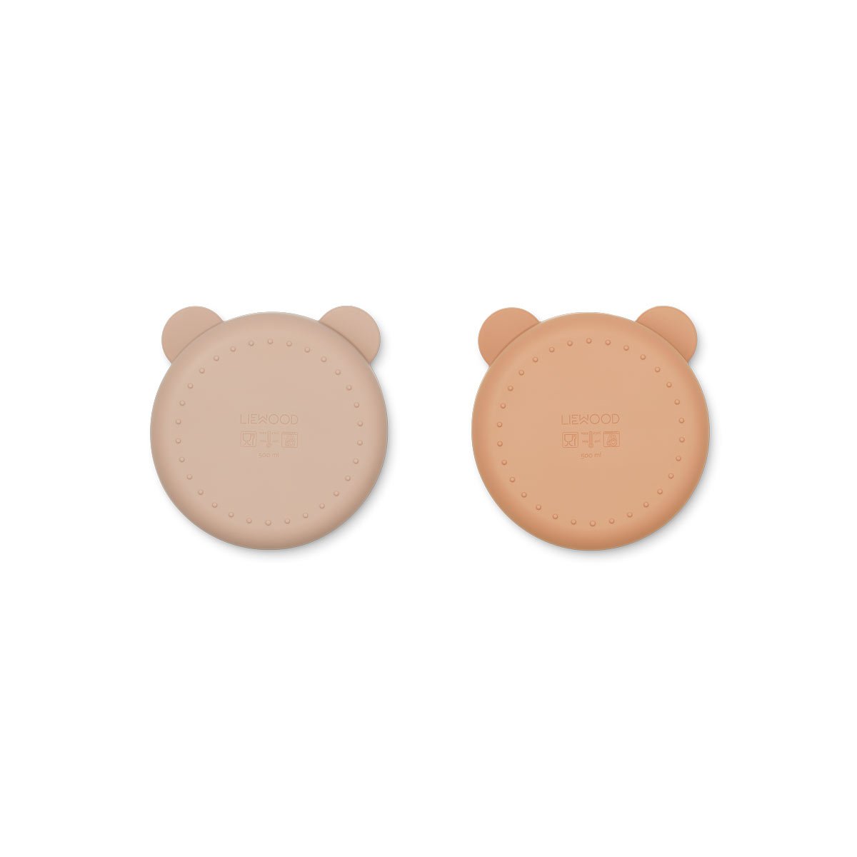 Boys & Girls Pink Bear Silicone Plates(2 Pack)