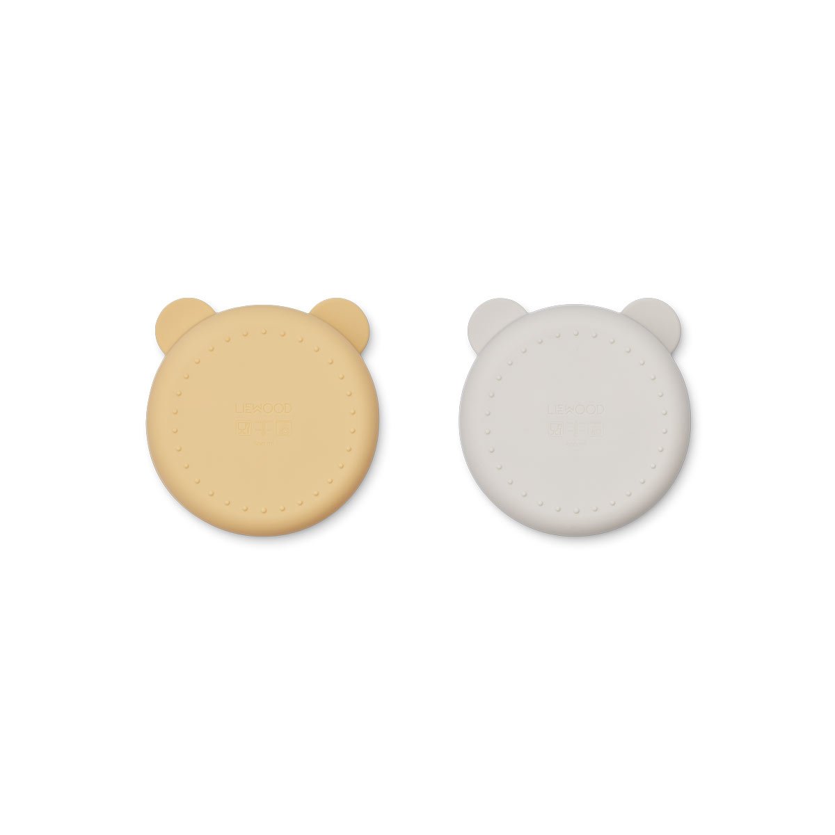 Boys & Girls Yellow Bear Silicone Plates(2 Pack)